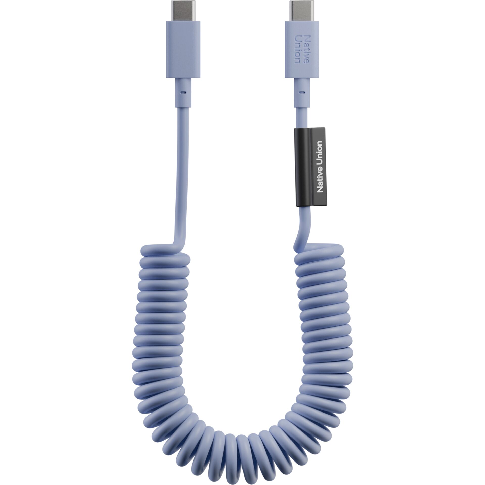 USB-C Kabel, Spiralkabel, Lila, Zwei-Teil, Native Union Branding