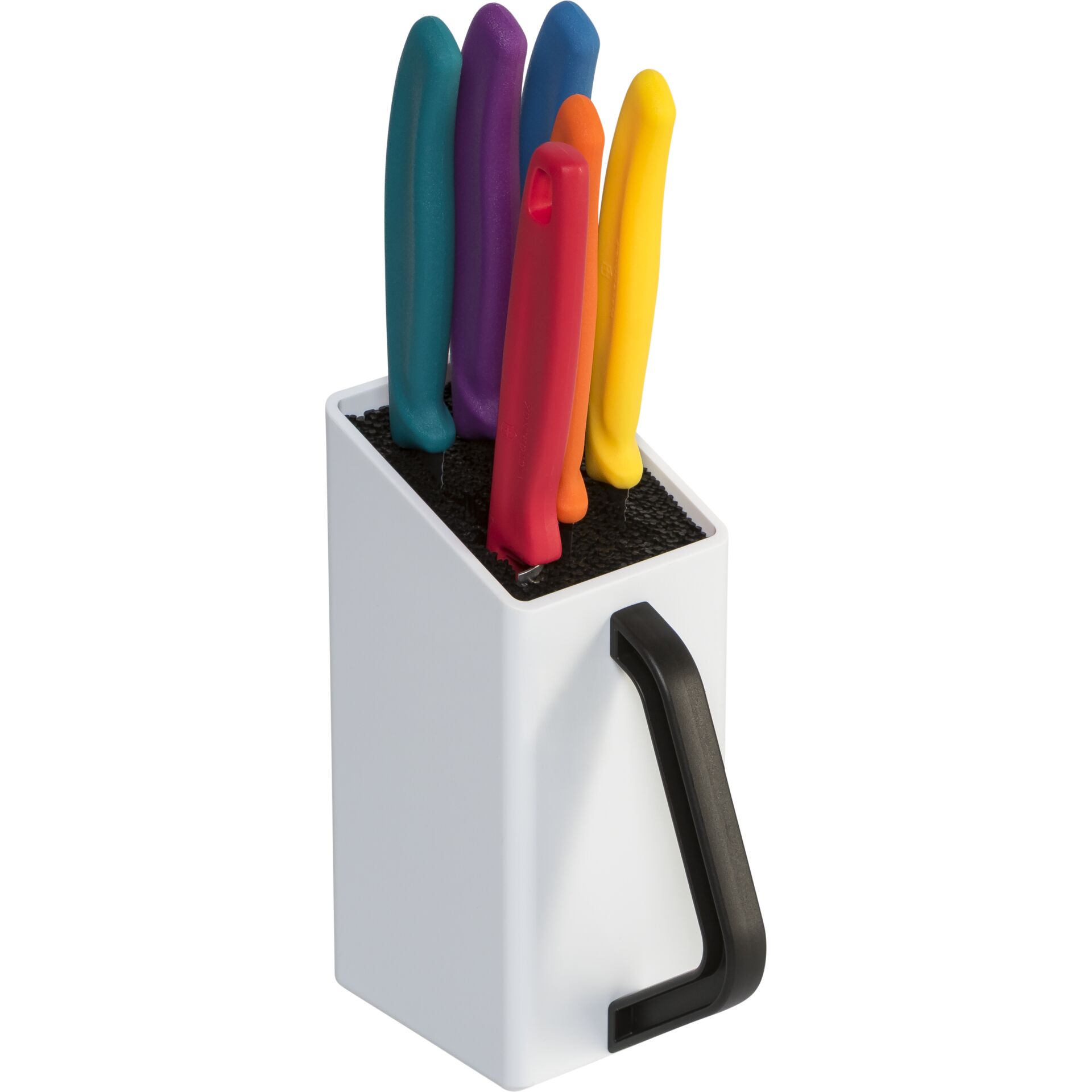 messerblock, kuchenschere, messer-set, multicolor, kunststoffblock