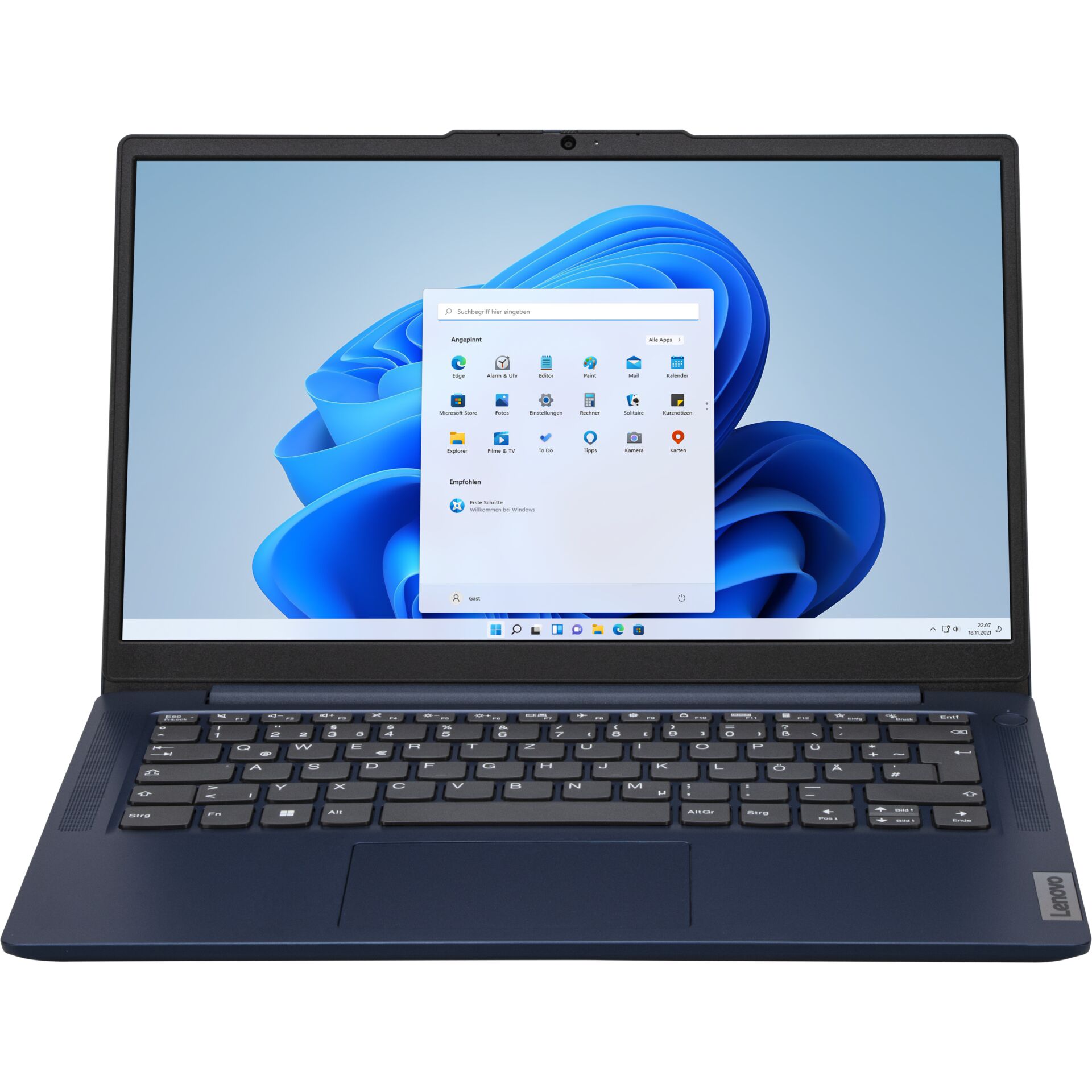 laptop, blau, Tastatur, Windows, Display