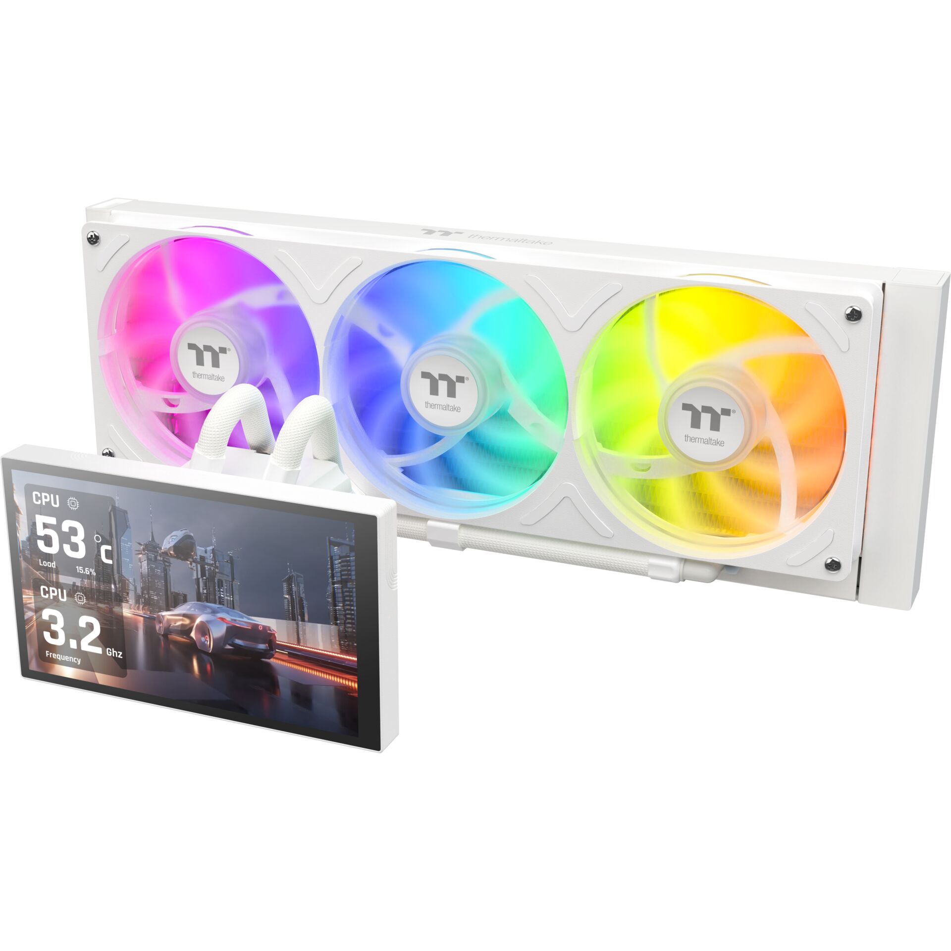 All-in-one Flüssigkeitskühlung, RGB Lüfter, 3-Lüfter-Radiator, LCD Display Modul, Kühlkörper mit RGB