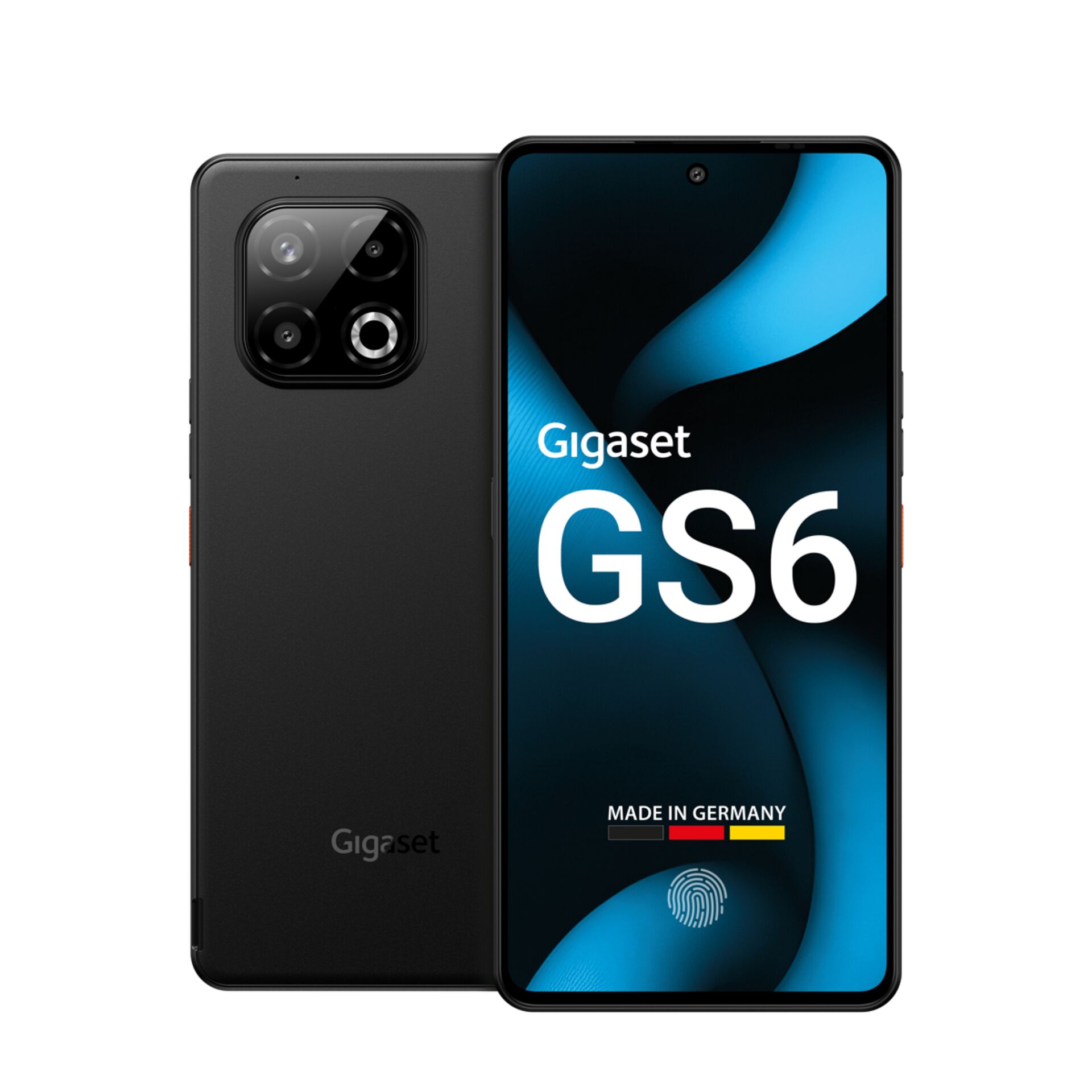 Smartphone, Gigaset GS6, Vierspe Camera, Schwarz, Fingerabdrucksensor