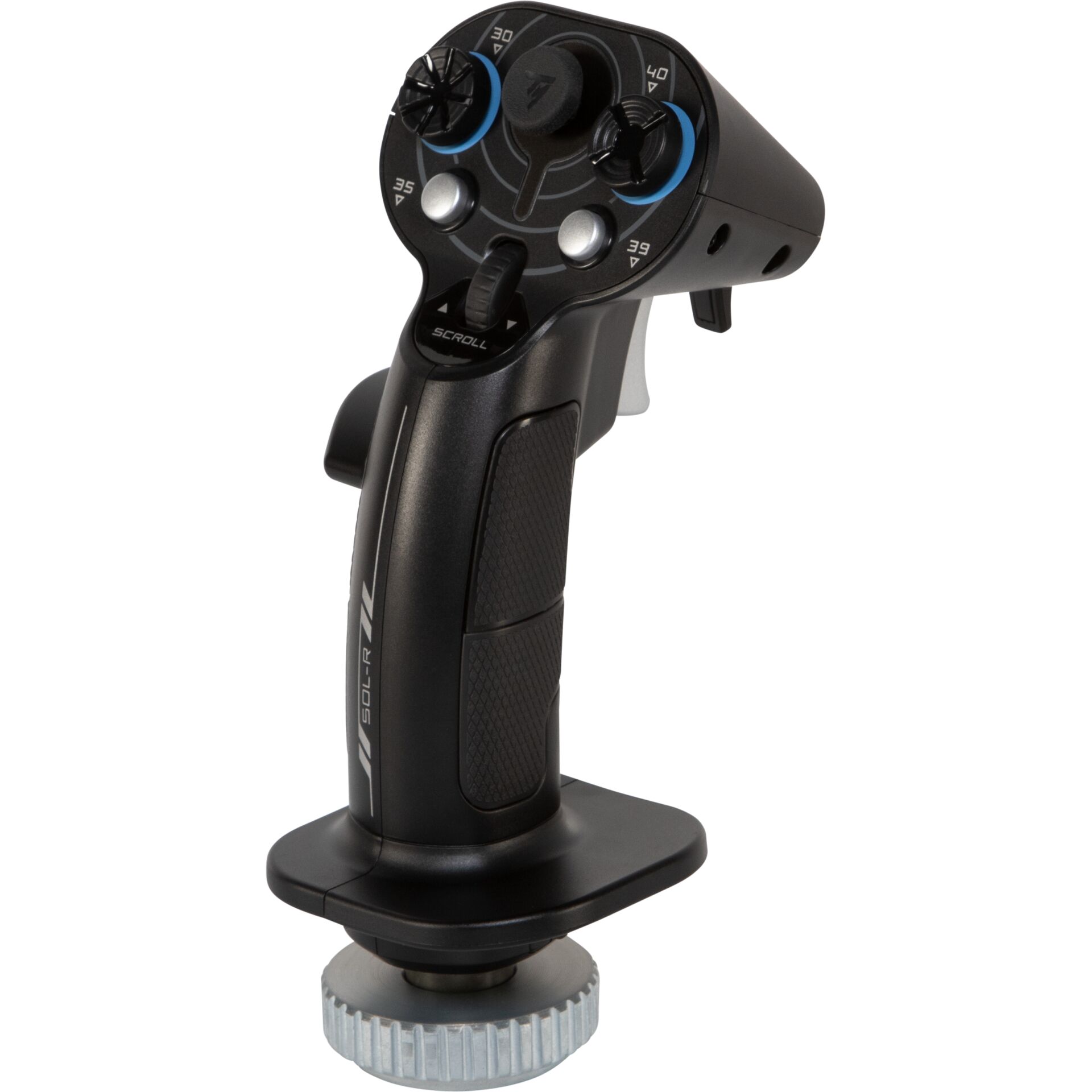Fernsteuerung, Joystick, Rändelknopf, Schwarz, Kugelrad