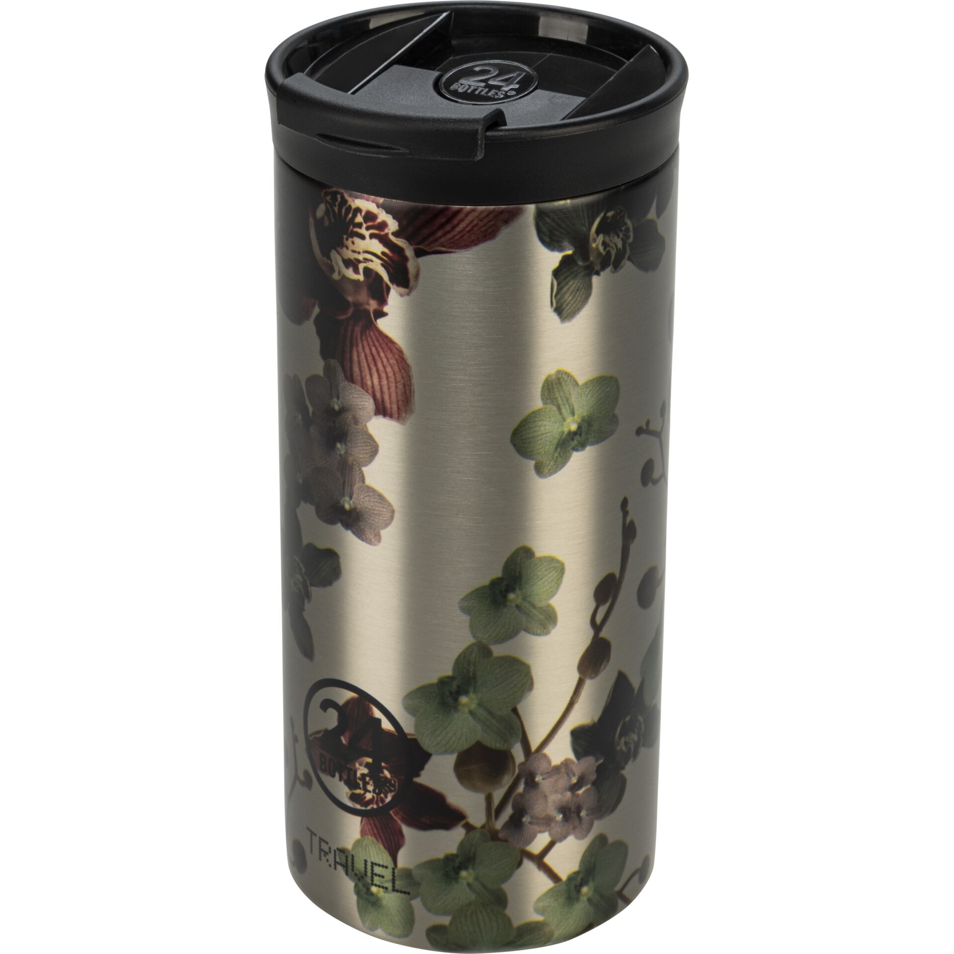 Thermobecher, Isolierter Becher, Stahlbecher, Blumenmuster, Trinkbehälter