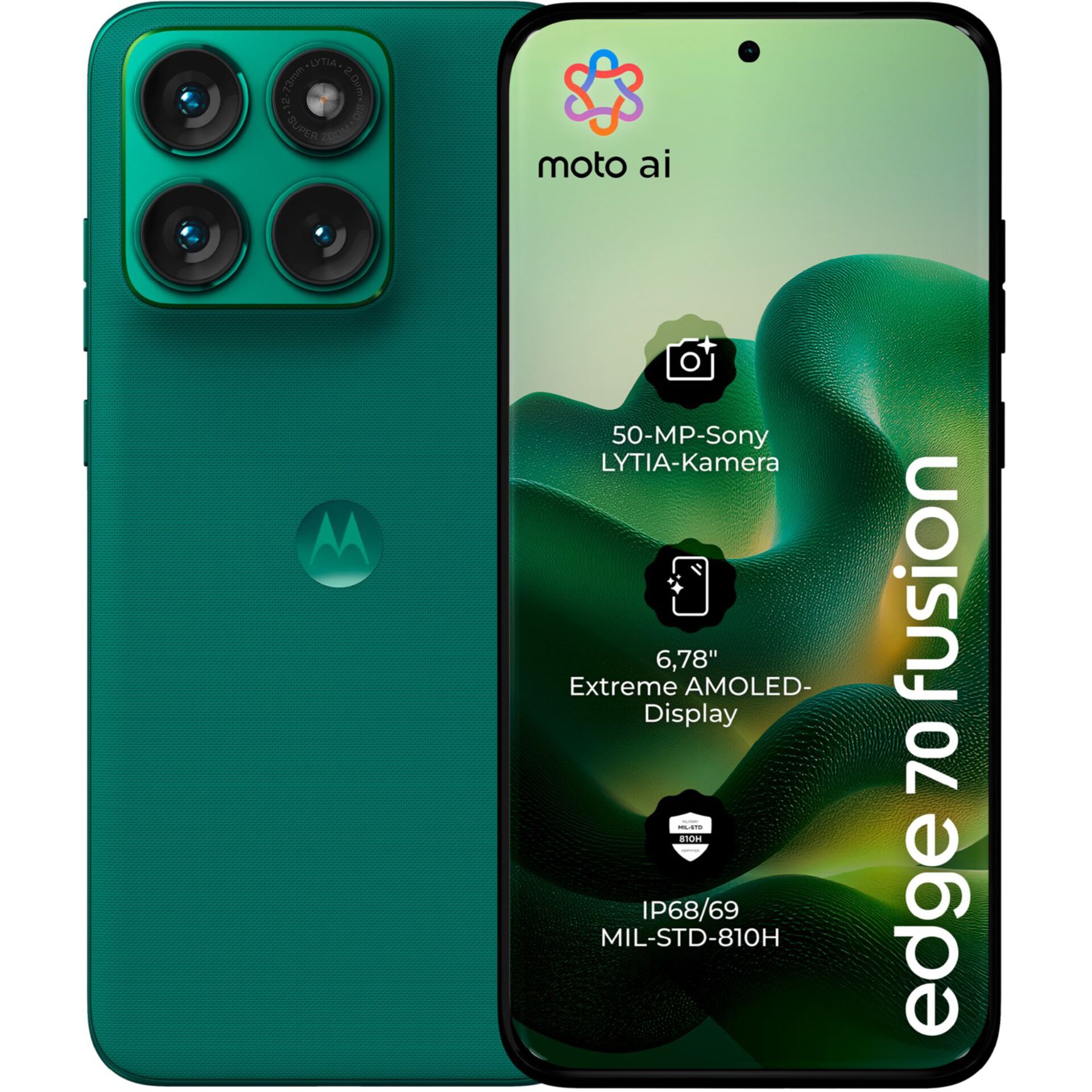 Handy, Smartphone, Quad-Triple-Kamera, Grün, OLED-Display