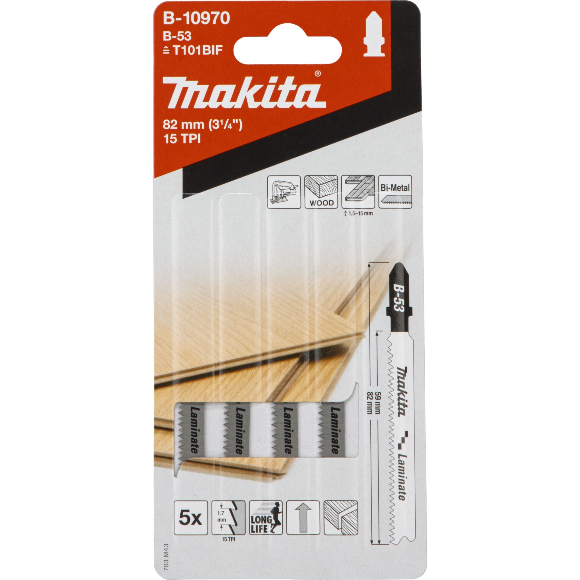 Makita Stichsägeblatt B-53  Laminat