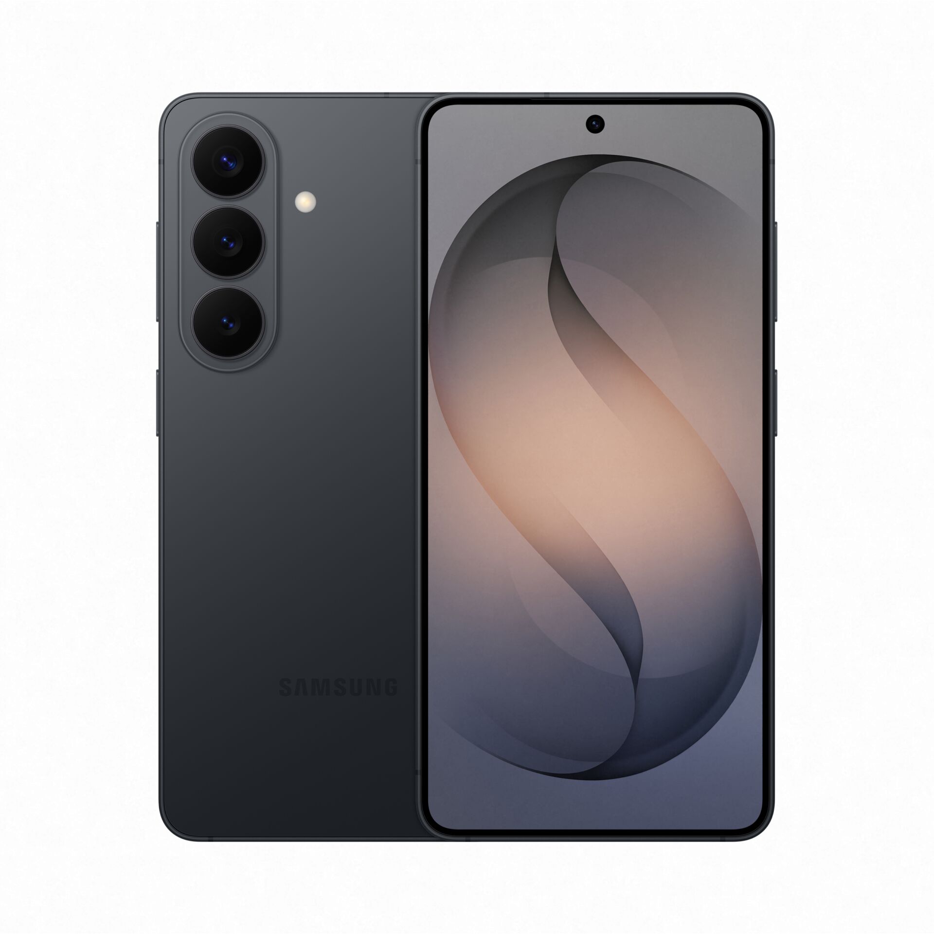 smartphone, galaxy, dreifachkamera, randloses display, schwarz/grau