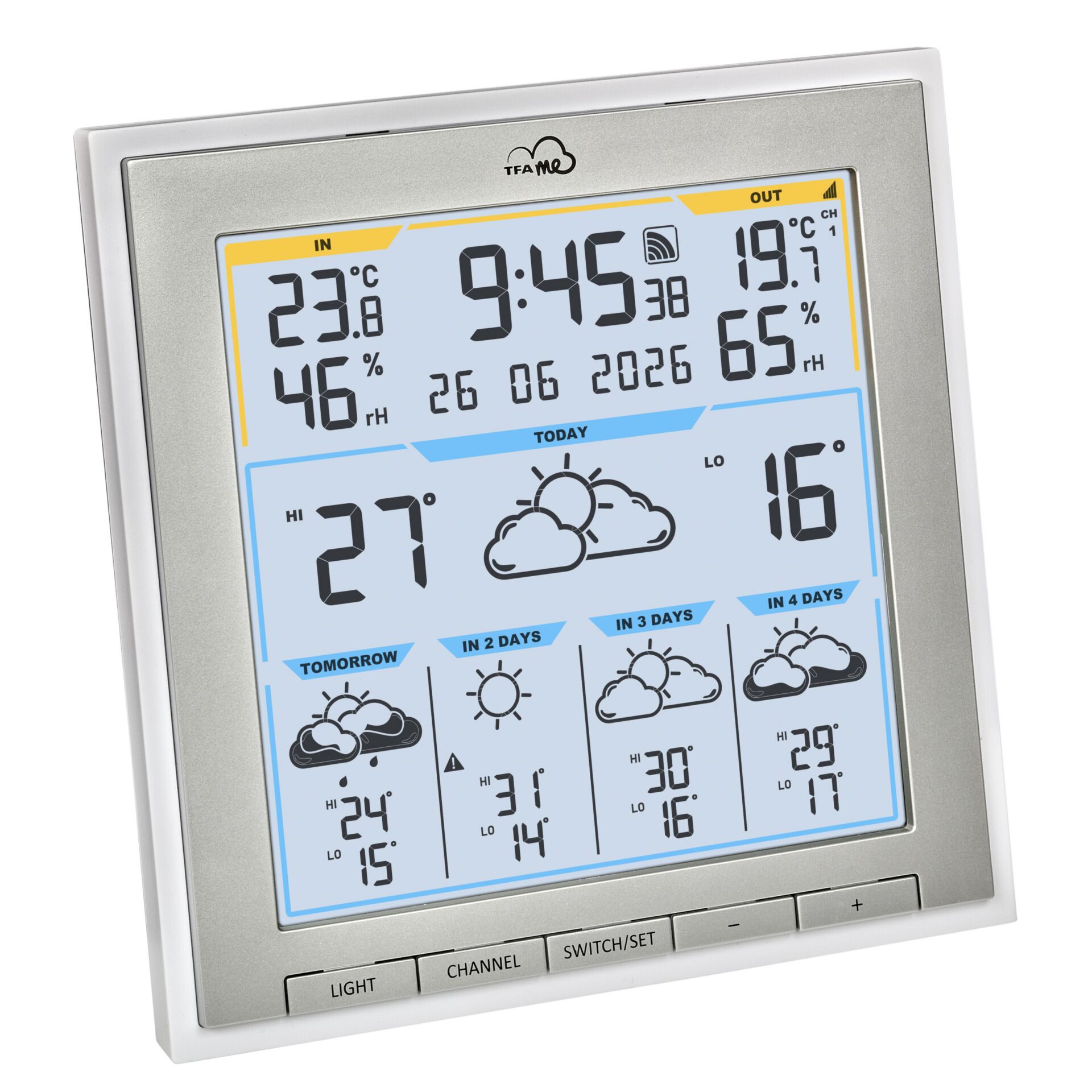 digitales Wetterstation, Wetteranzeige, Wettervorhersage, LCD-Bildschirm, Wandmontage