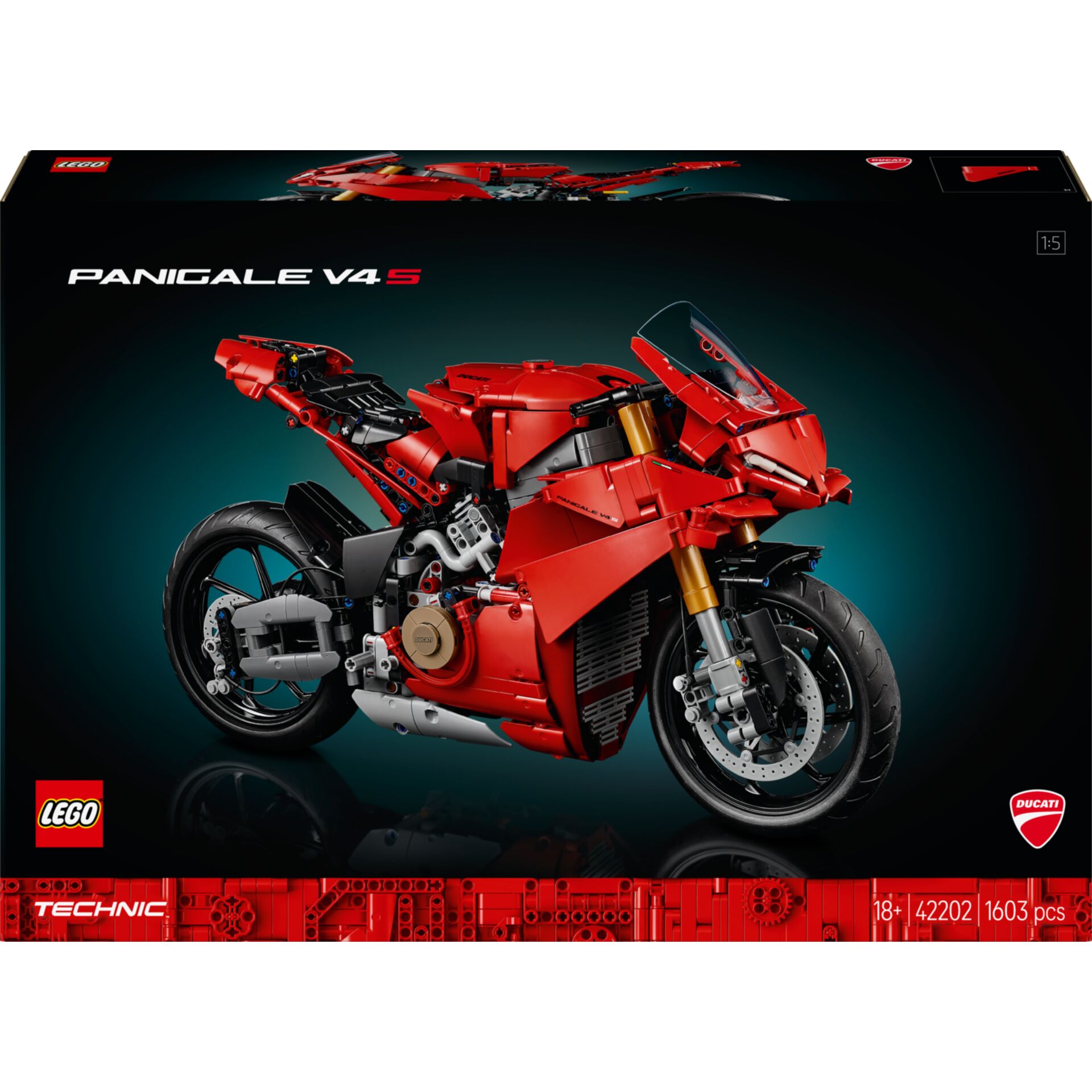 Motorrad, Rot, Lego, Technic, Bausatz