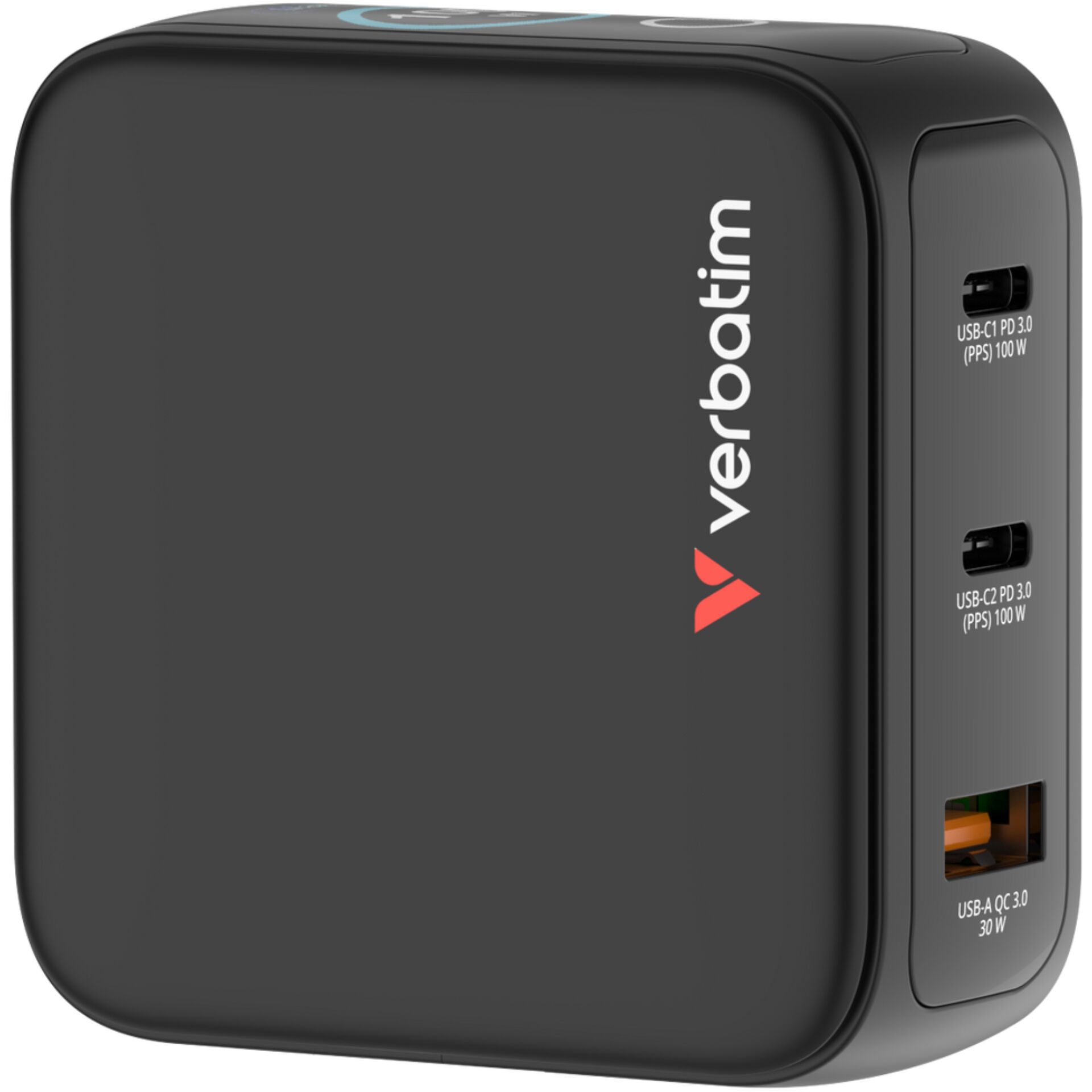 Ladegerät, USB-C, PD 3.0, Hub, Verbatim