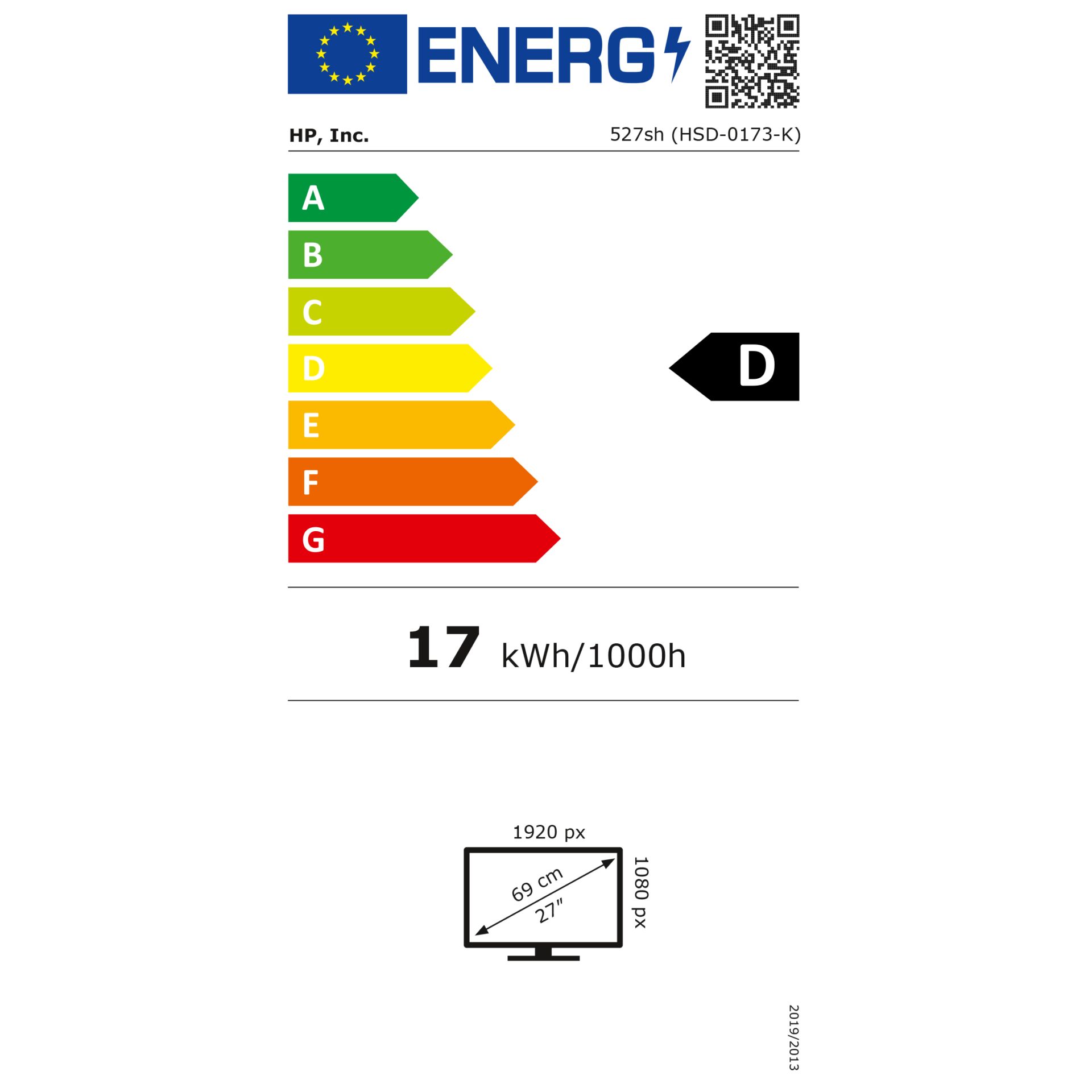 Energieeffizienz, 17 kWh/1000h, LED Display?, Monitor?, 27 Zoll