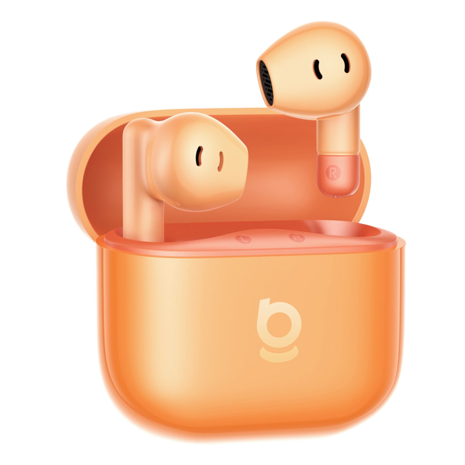 Kopfhörer, In-Ear, Bluetooth, Hülle/Case, Orange