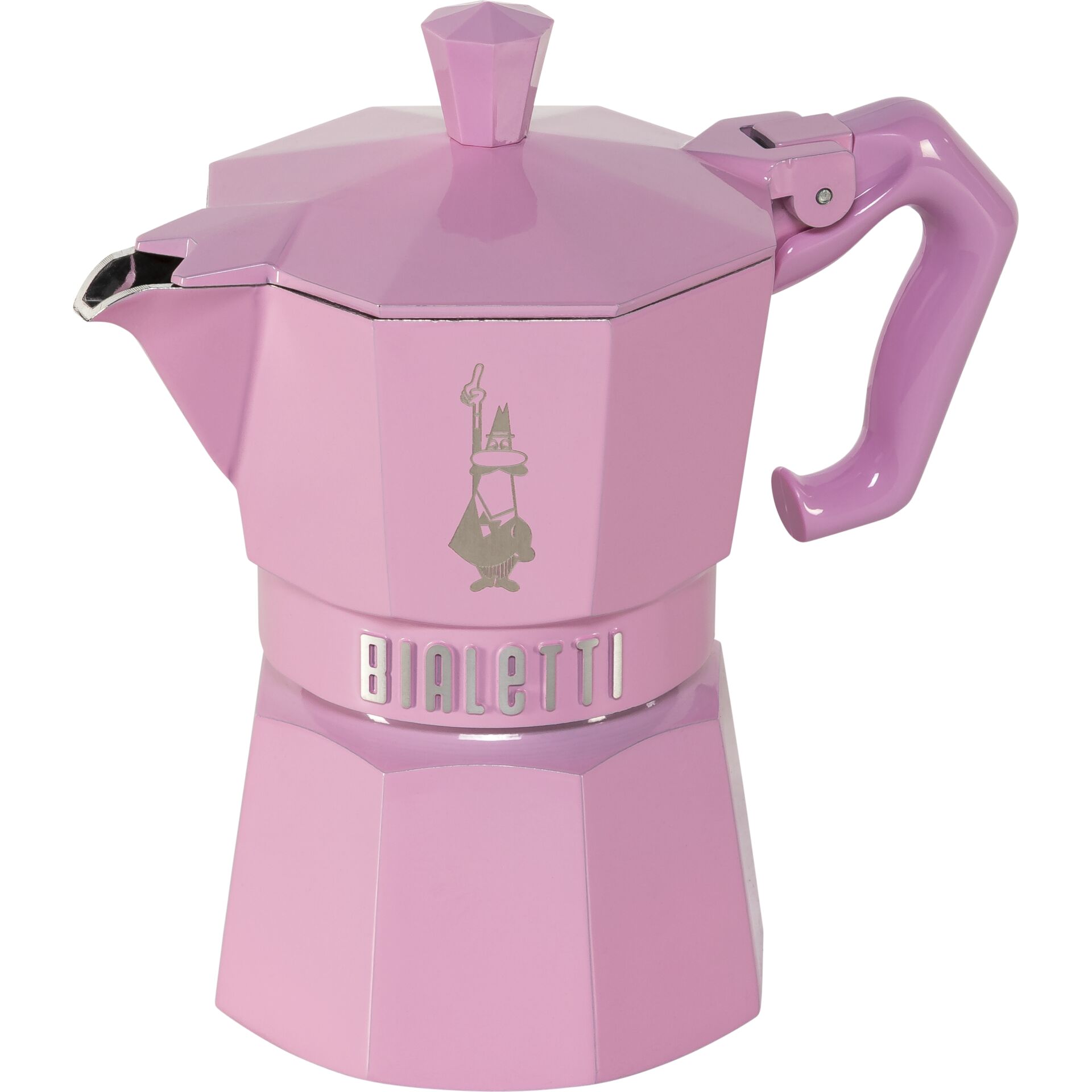 kaffeekanne, moka, pink, gebäck-figur, bialetti