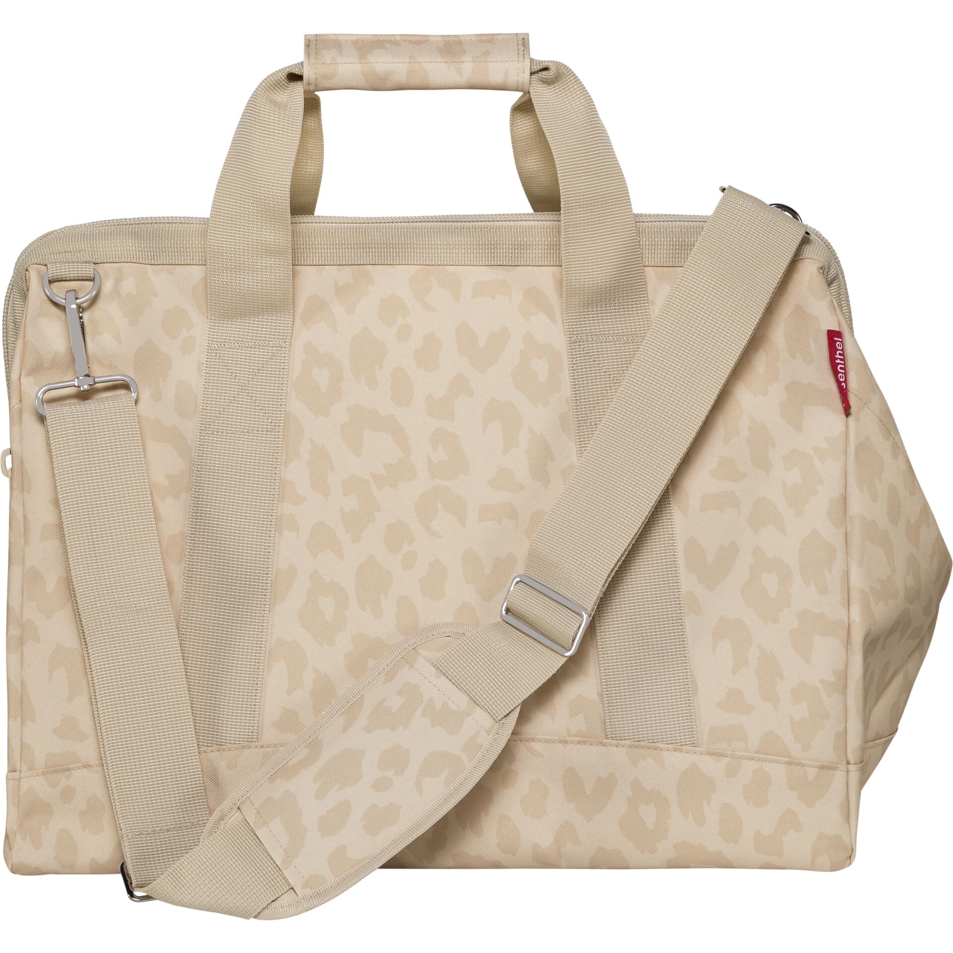 Tote-Tasche, Schultertasche, Beige, Leopardenmuster, verstellbarer Riemen