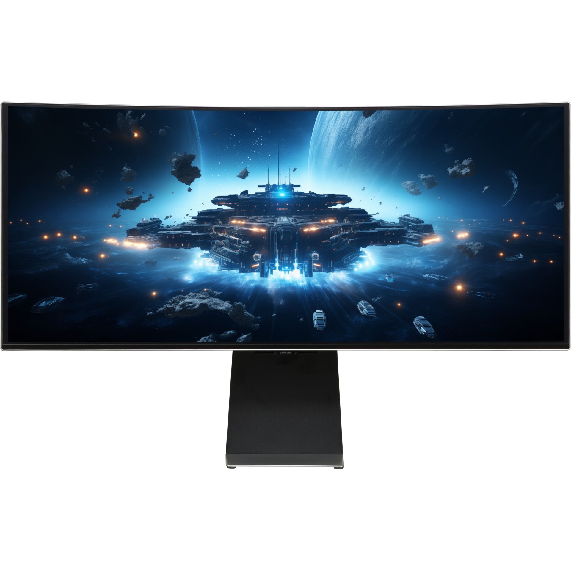 Computerausrüstung, Überwachen, Bildschirm, Person, monitor, ultrawide, curved, gaming, space scene