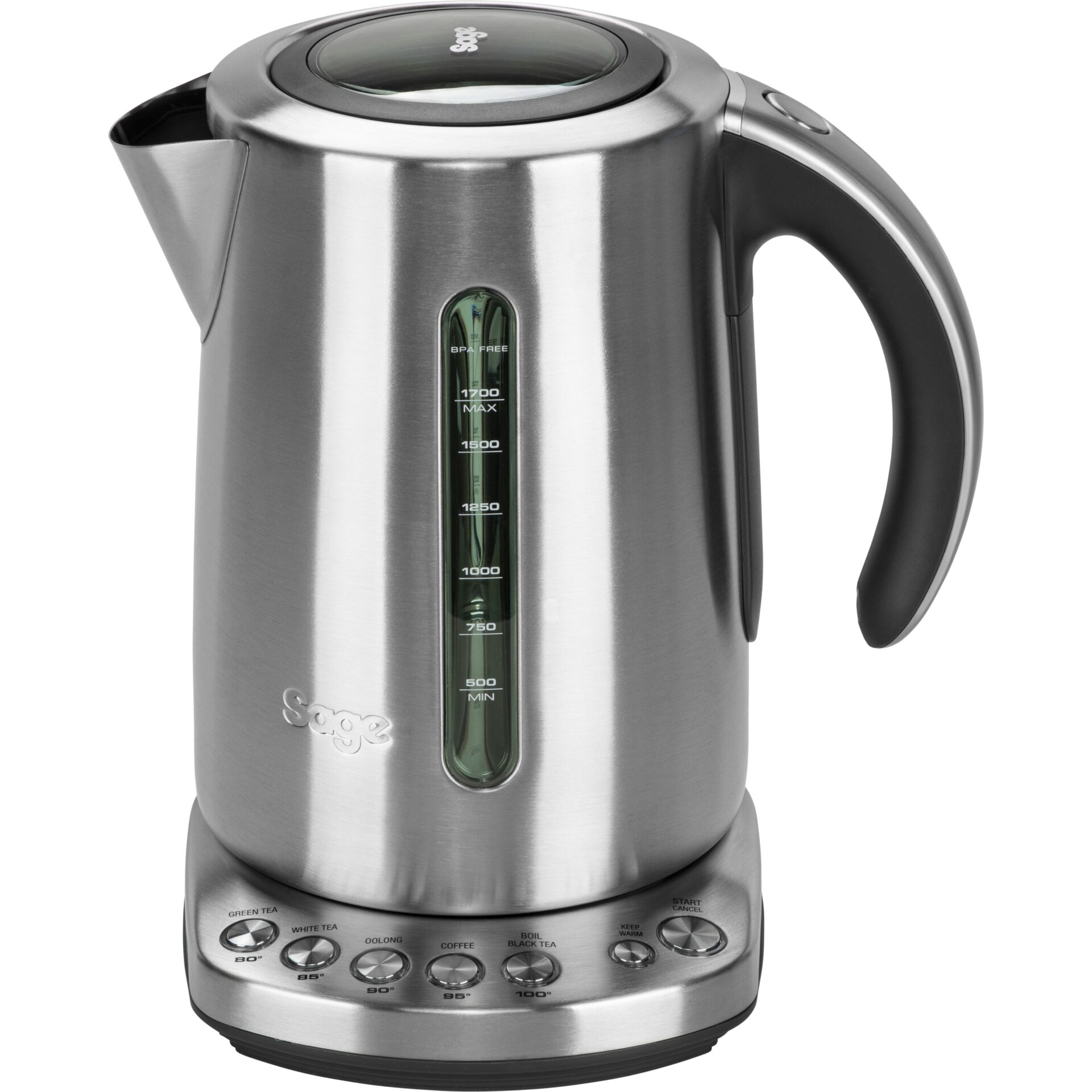 Wasserkocher, Edelstahl, Wassertank, Temperaturanzeige, Kaffeemaschine