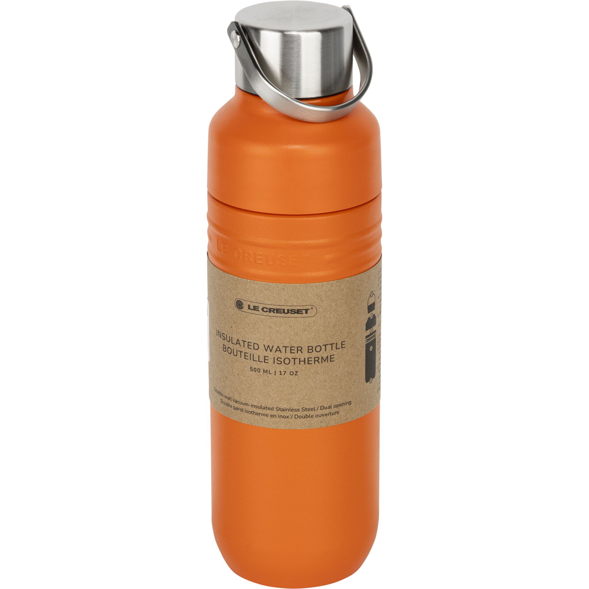 Flasche, Wasserflasche, Isolierte Flasche, Stahlverschluss, Orange
