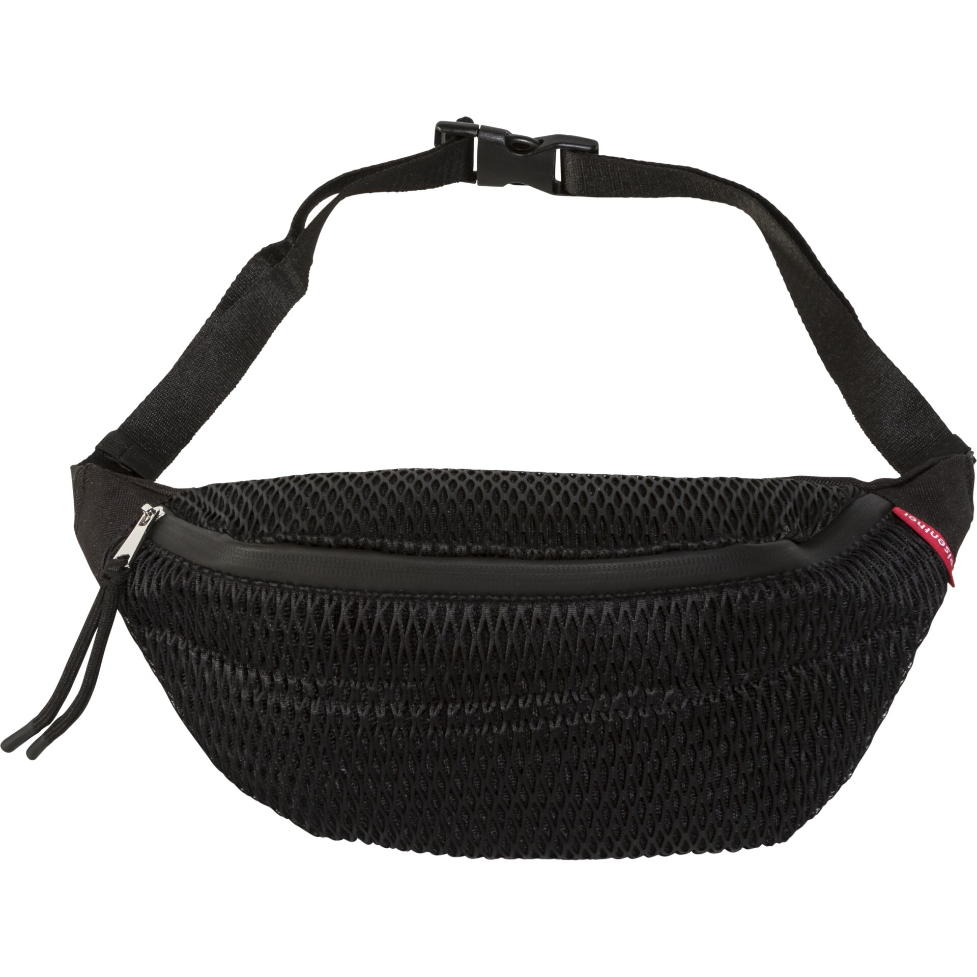 Henkeltasche, Mesh-Tasche, Schwarz, Reißverschluss, Gürteltasche