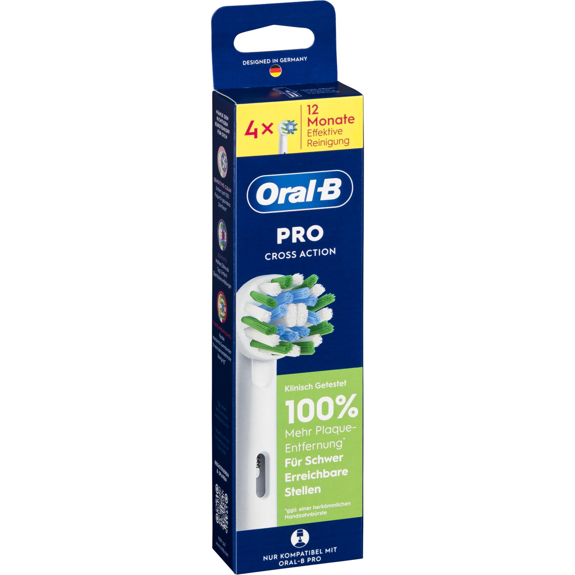 Zahnbürstenkopf, Oral-B Pro, Pro Cross Action, Bürstenkopf, Kopf Zahnputzset