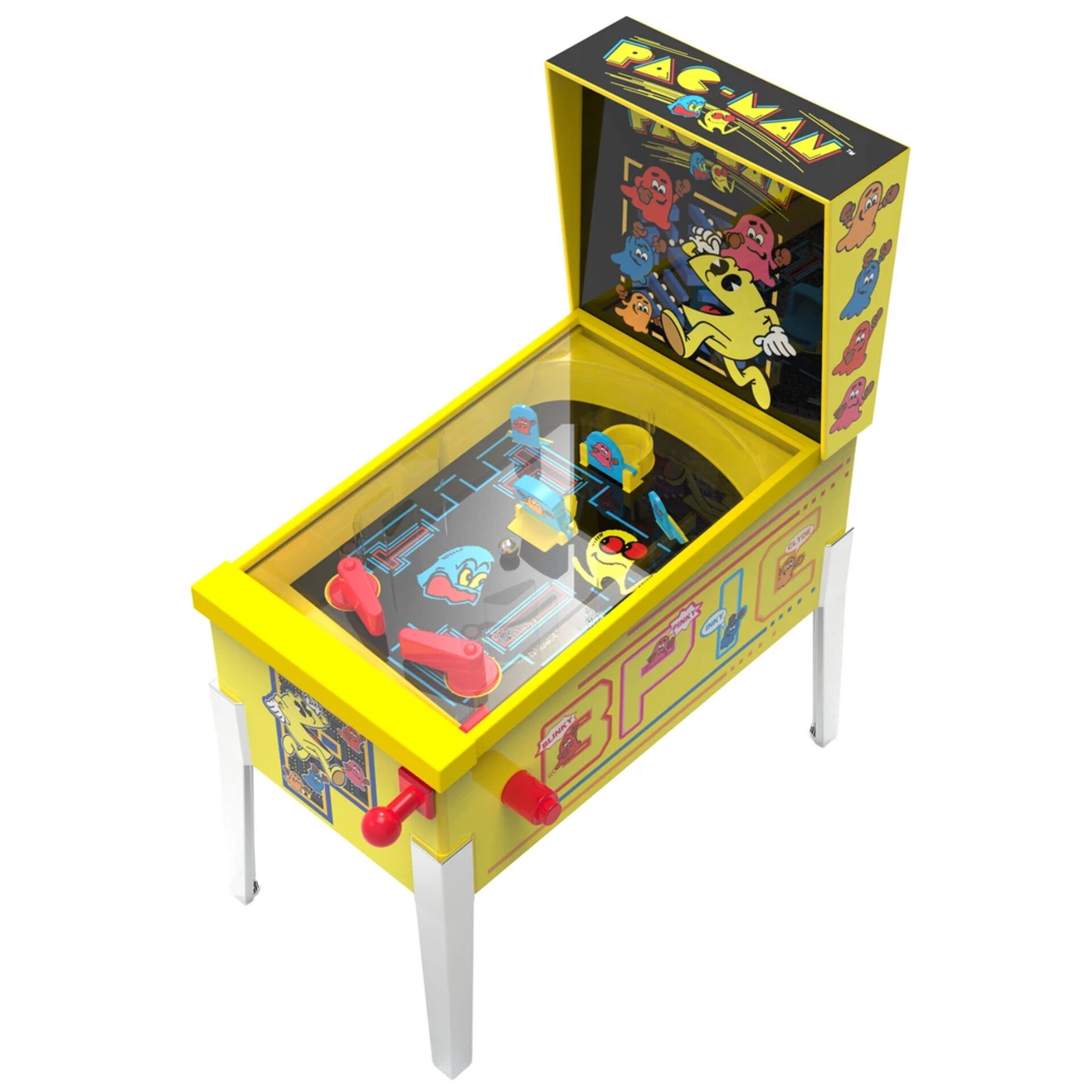 Arcade, Pinball, Tabletop, Yellow, Retro