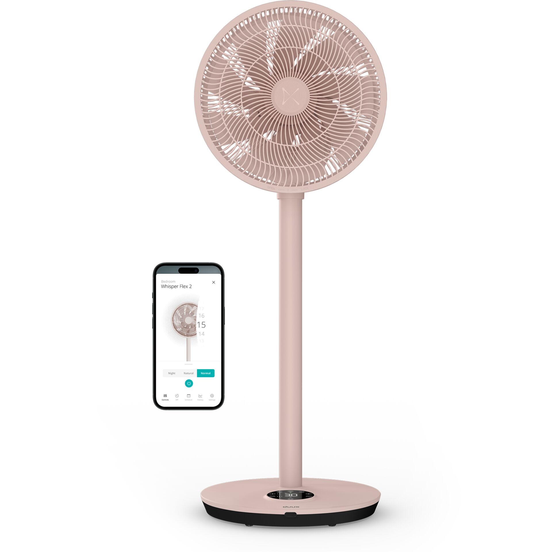 Standventilator, Standventilator, pink, Fernbedienung, intelligente Funktionen