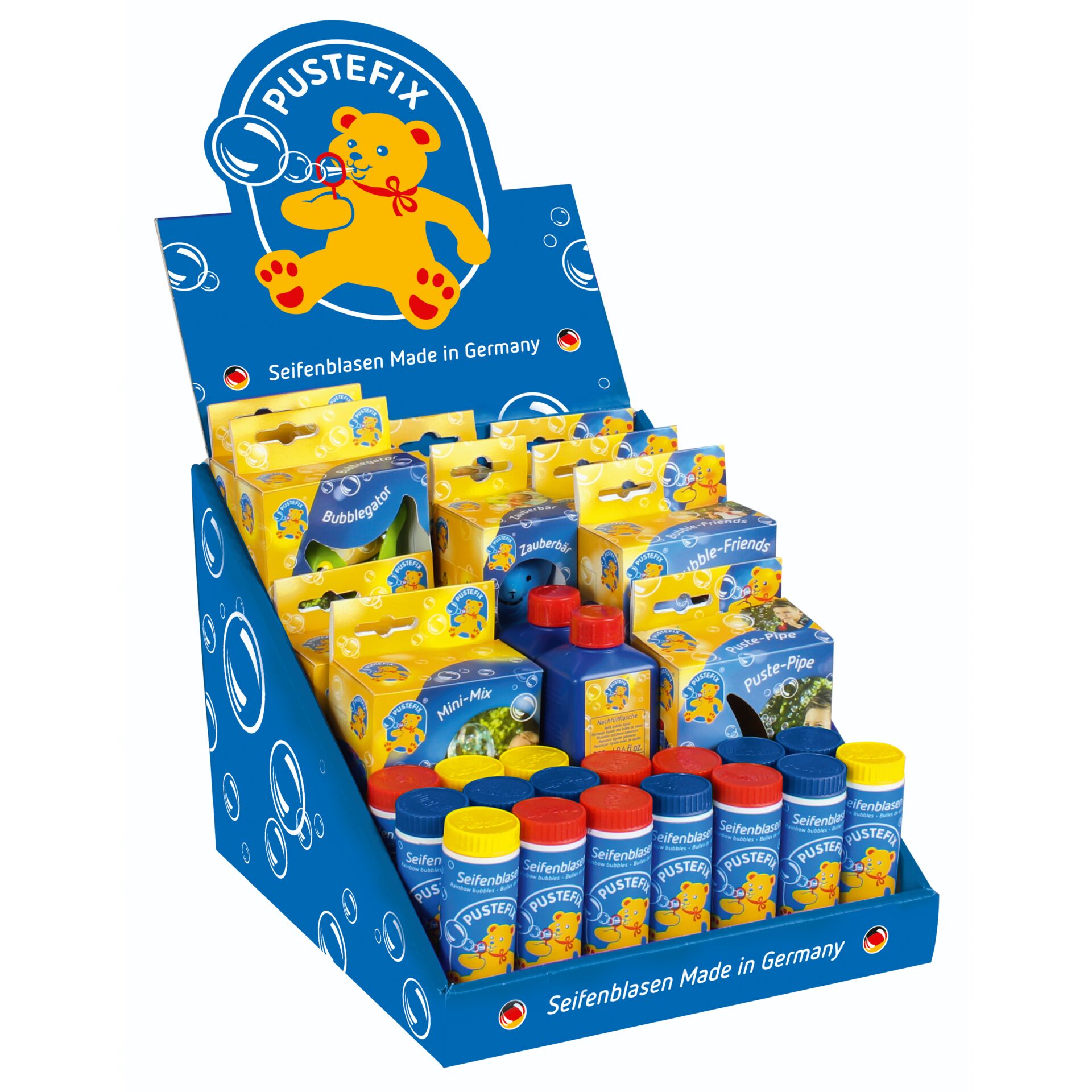 Seifenblasen, Badezusatz, Bubble-Soap, Pustefix, Spielzeug-Set