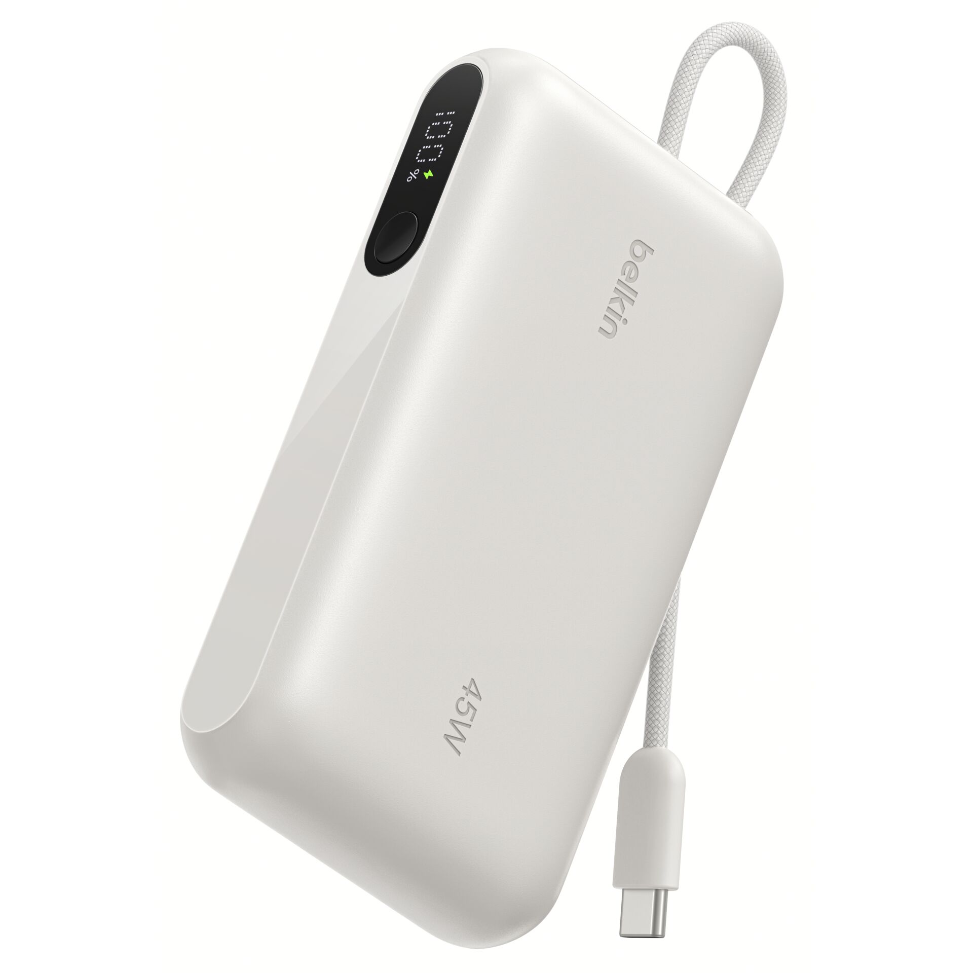 powerbank, 42W, USB-C, weiß, Armband