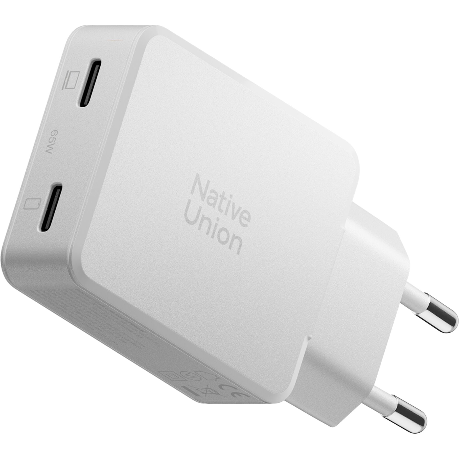 Adapter, Ladegerät, USB-C, zwei Anschlüsse, weiß