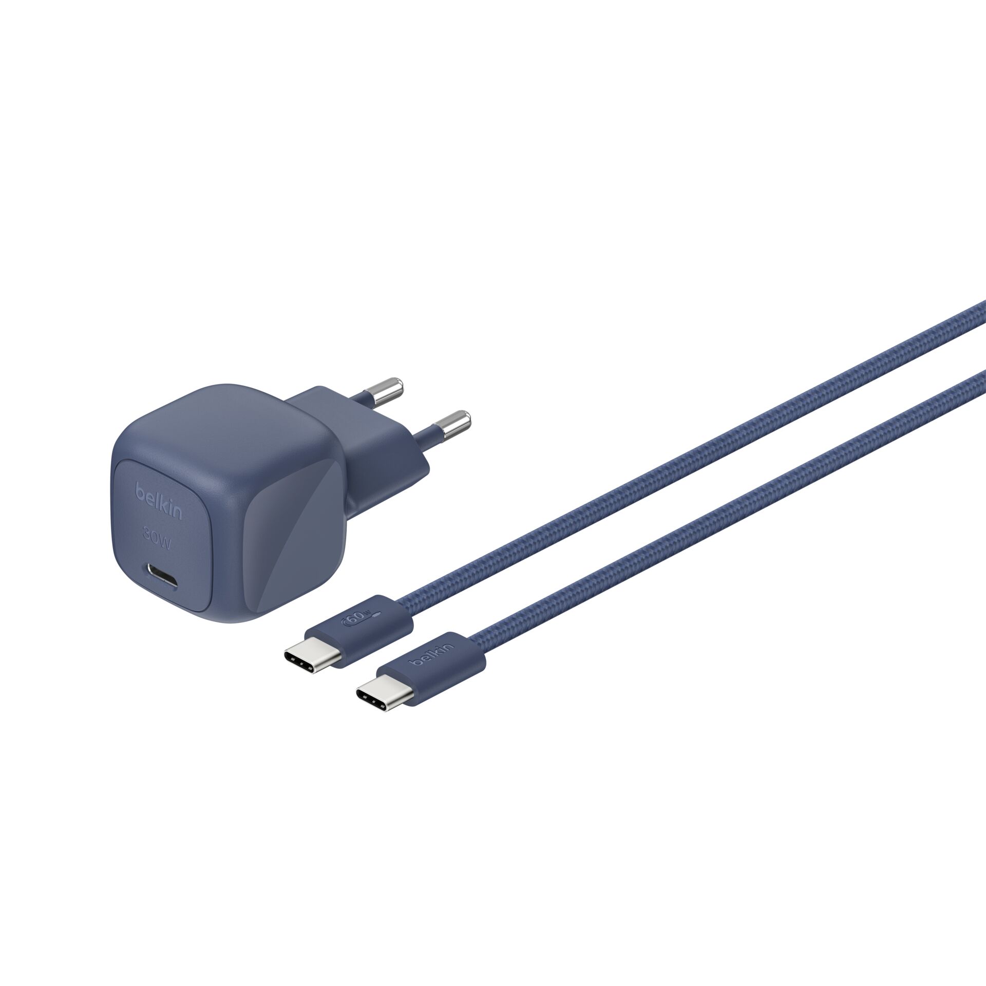 USB-C, Kabel, 60W, Geflochten, Wandladegerät
