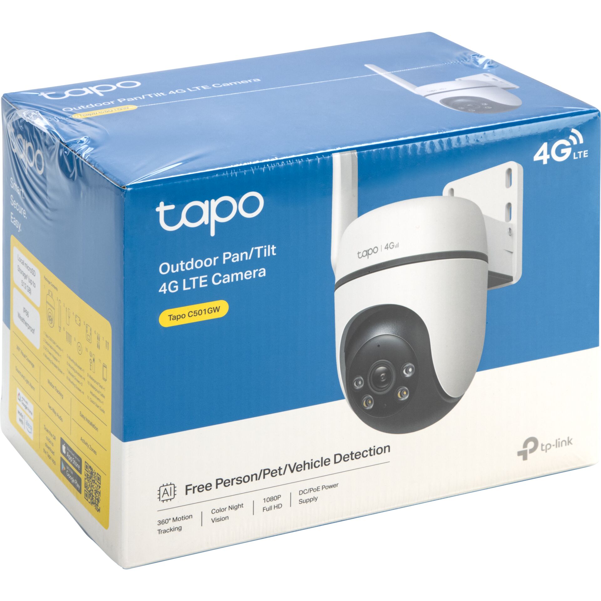 Outdoor-Kamera, 4G LTE, Pan/Tilt, Dome-Kamera, Full HD