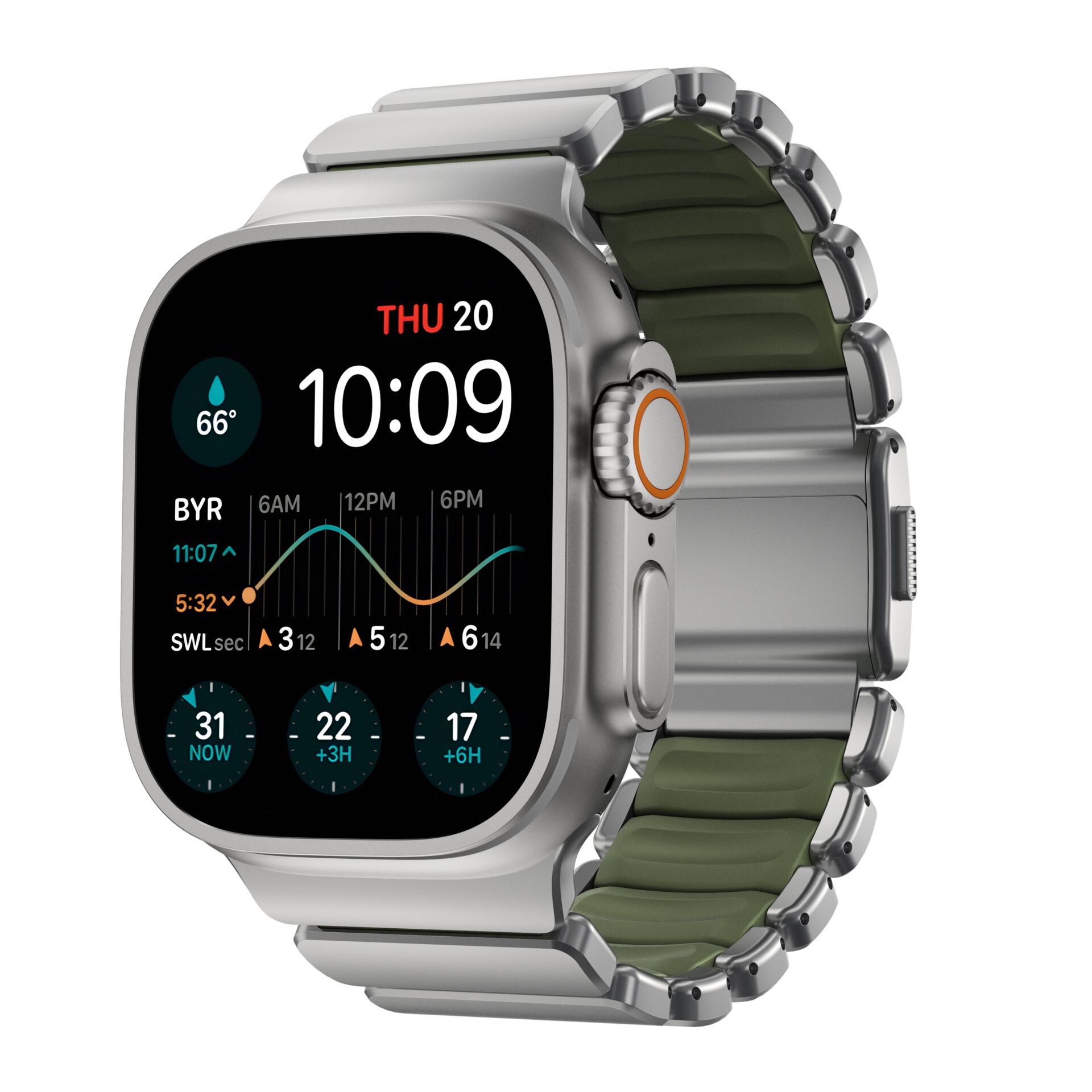 Smartwatch, Stahlgehäuse, Metallband, Digitalanzeige, Legierung Uhr