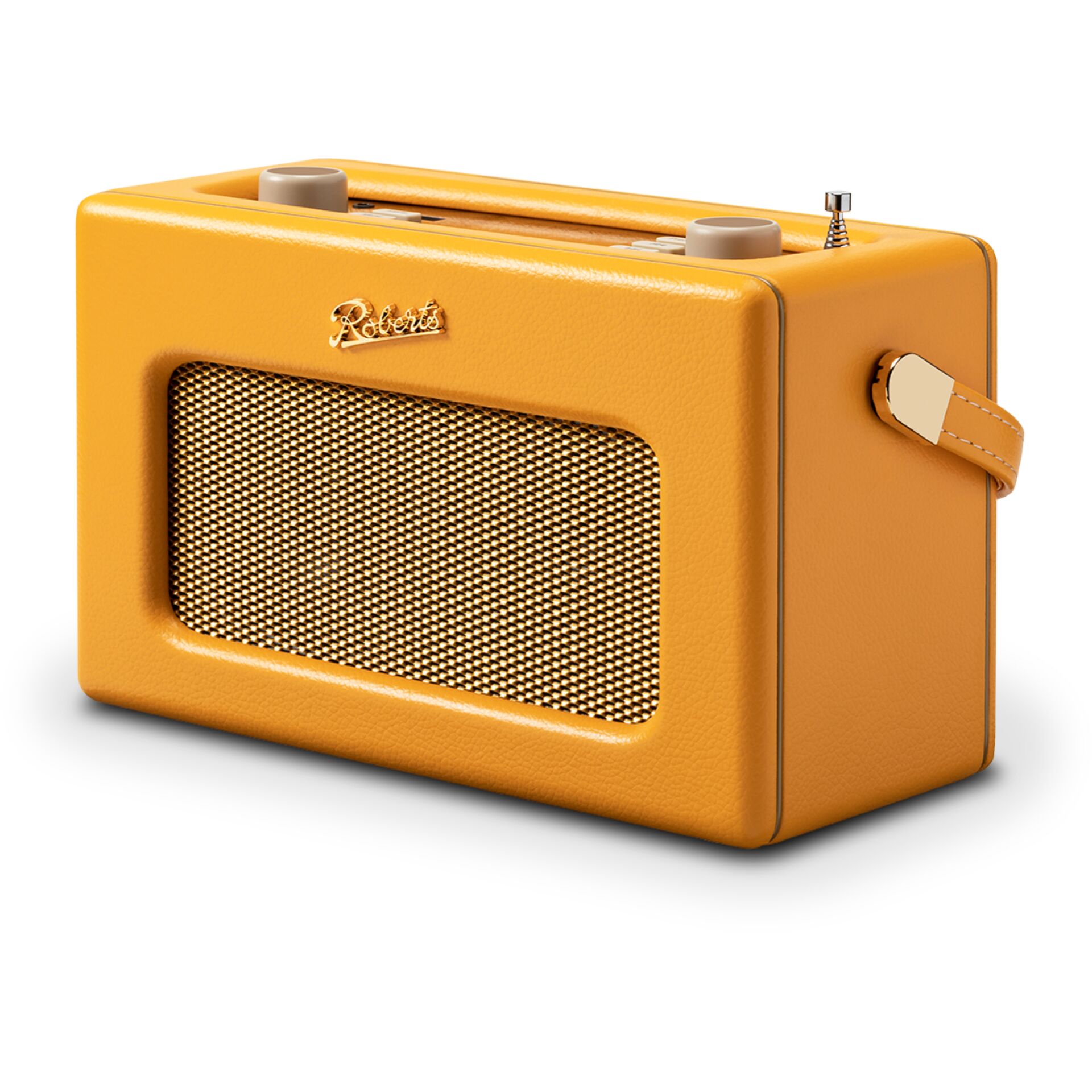 tragbarer Lautsprecher, orange Farbe, Mesh-Gitter, Griffband, kompakte Größe