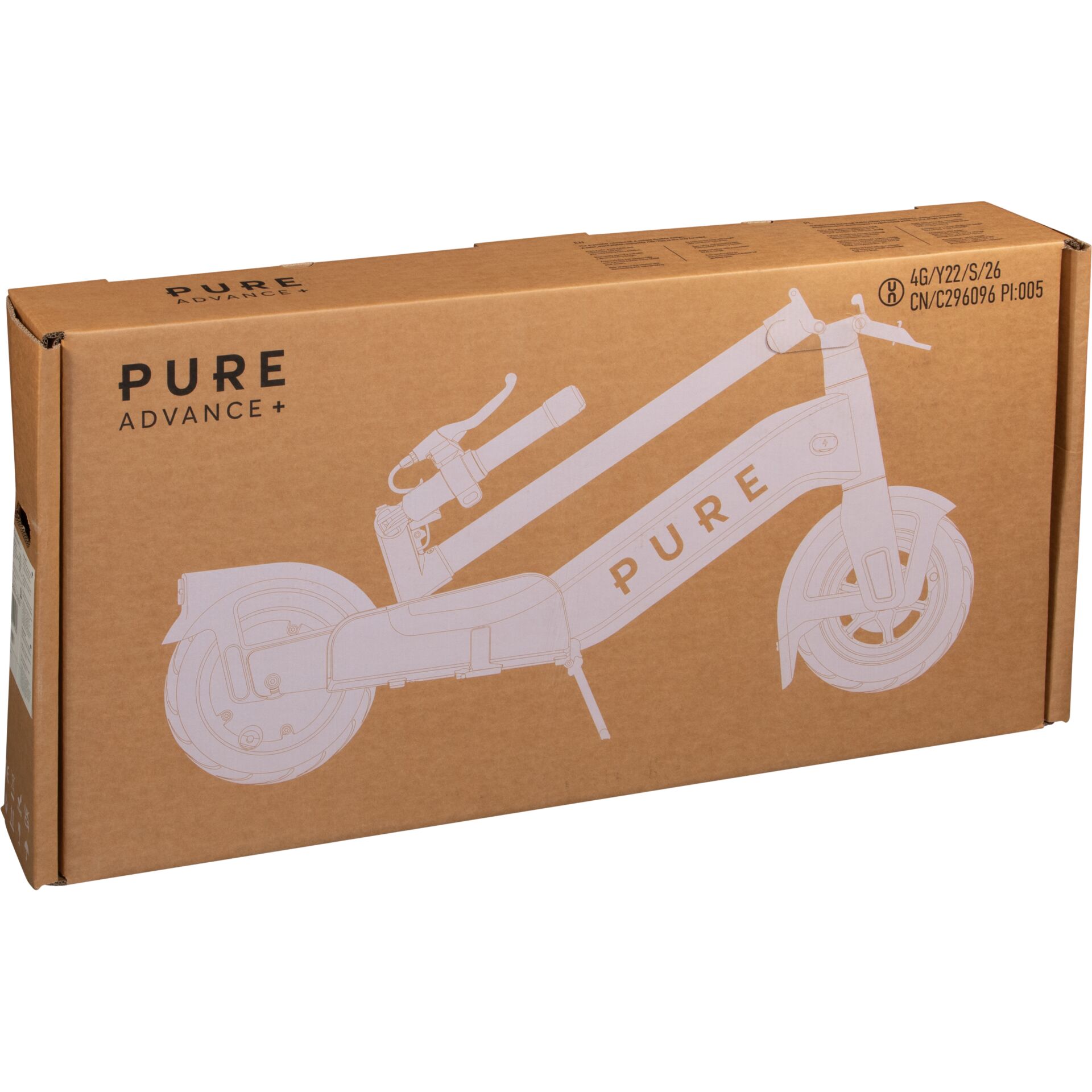 E-Scooter, Faltbarer, Kartonverpackung, Pure Advance+, Scooter-Komplettset