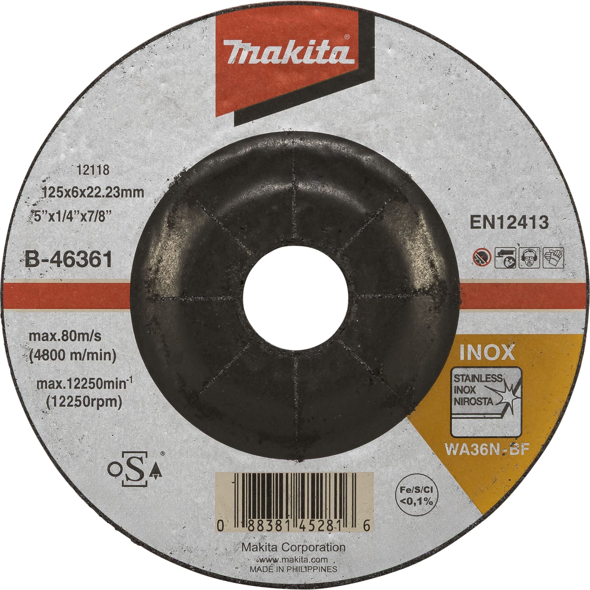 Makita Schruppscheibe 125x6mm  INOX