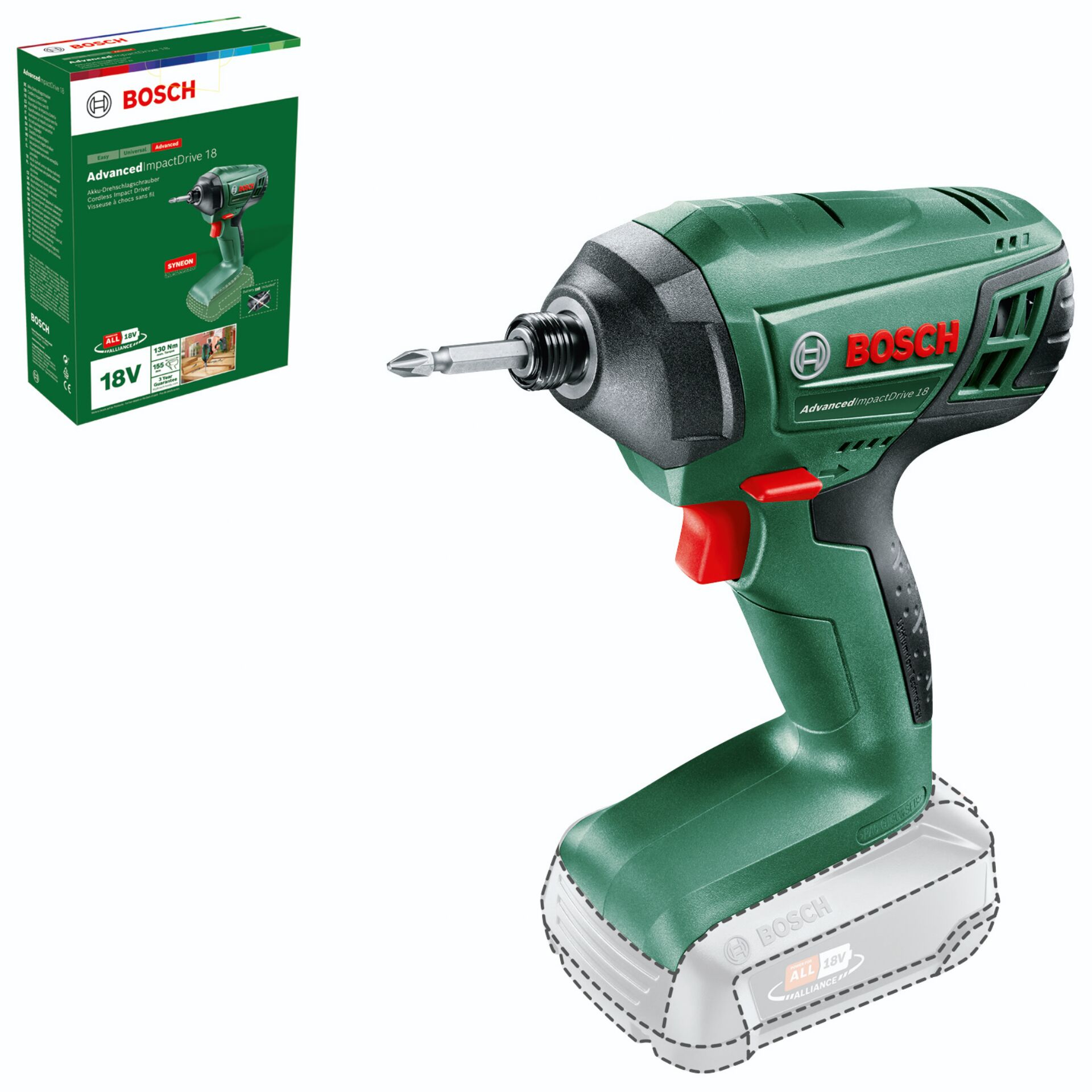 Schraubendreher, Akkuschrauber, 18V, ImpactDrive, Bosch