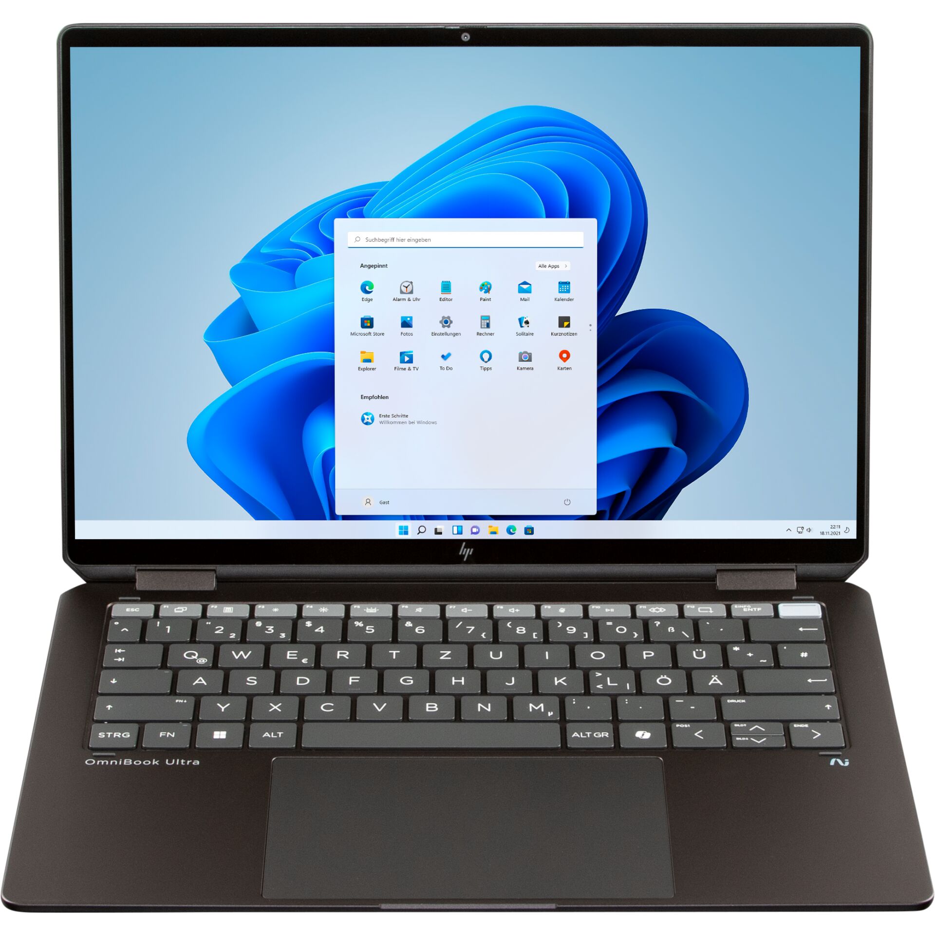 Convertible laptop, 2-in-1, Touchscreen, Laptop display, Dark gray, laptop, HP, OmniBook Ultra, 14 Zoll, Windows 11