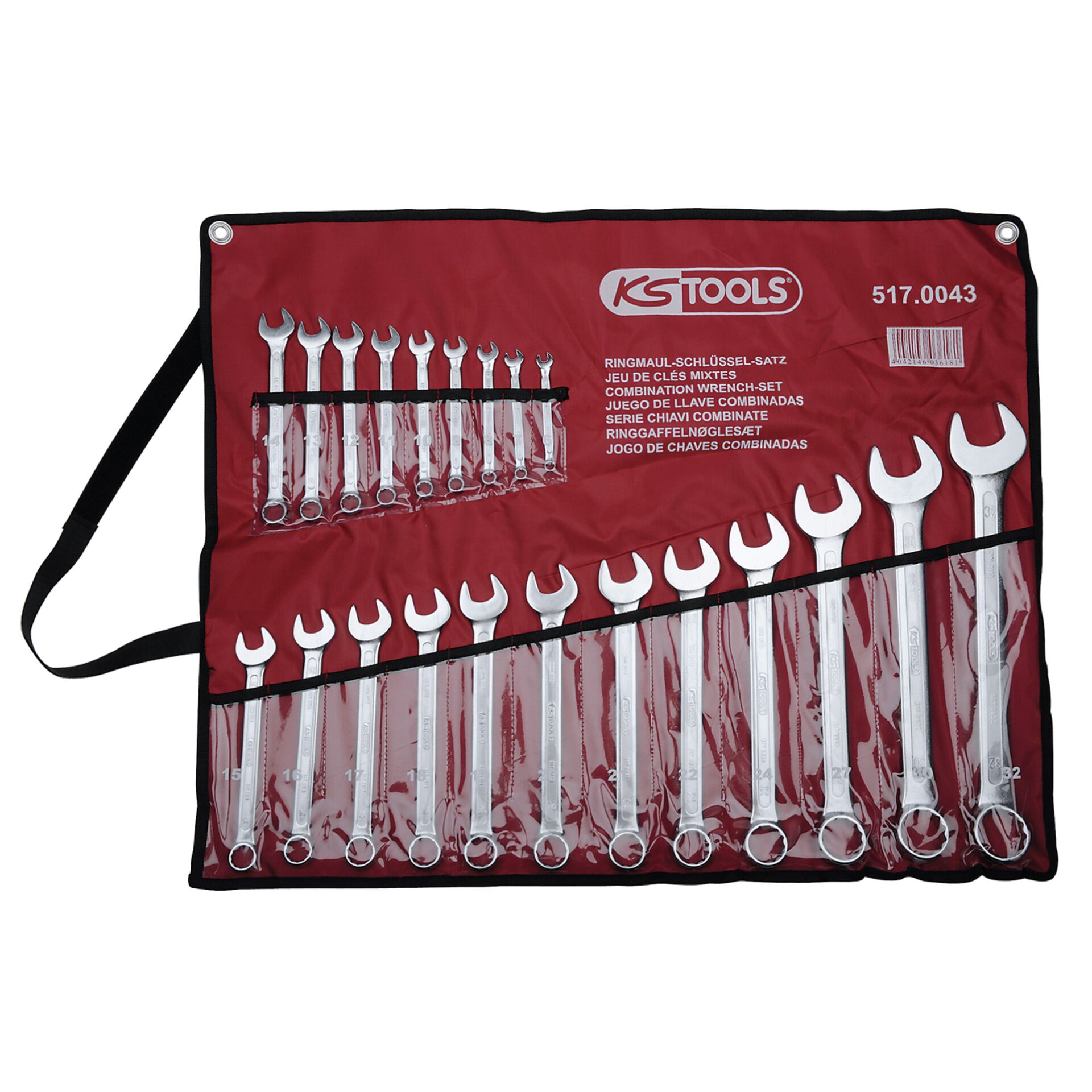 KS Tools Ringmaulschlüssel-Satz  abgewinkelt 21-tlg. 517.0043