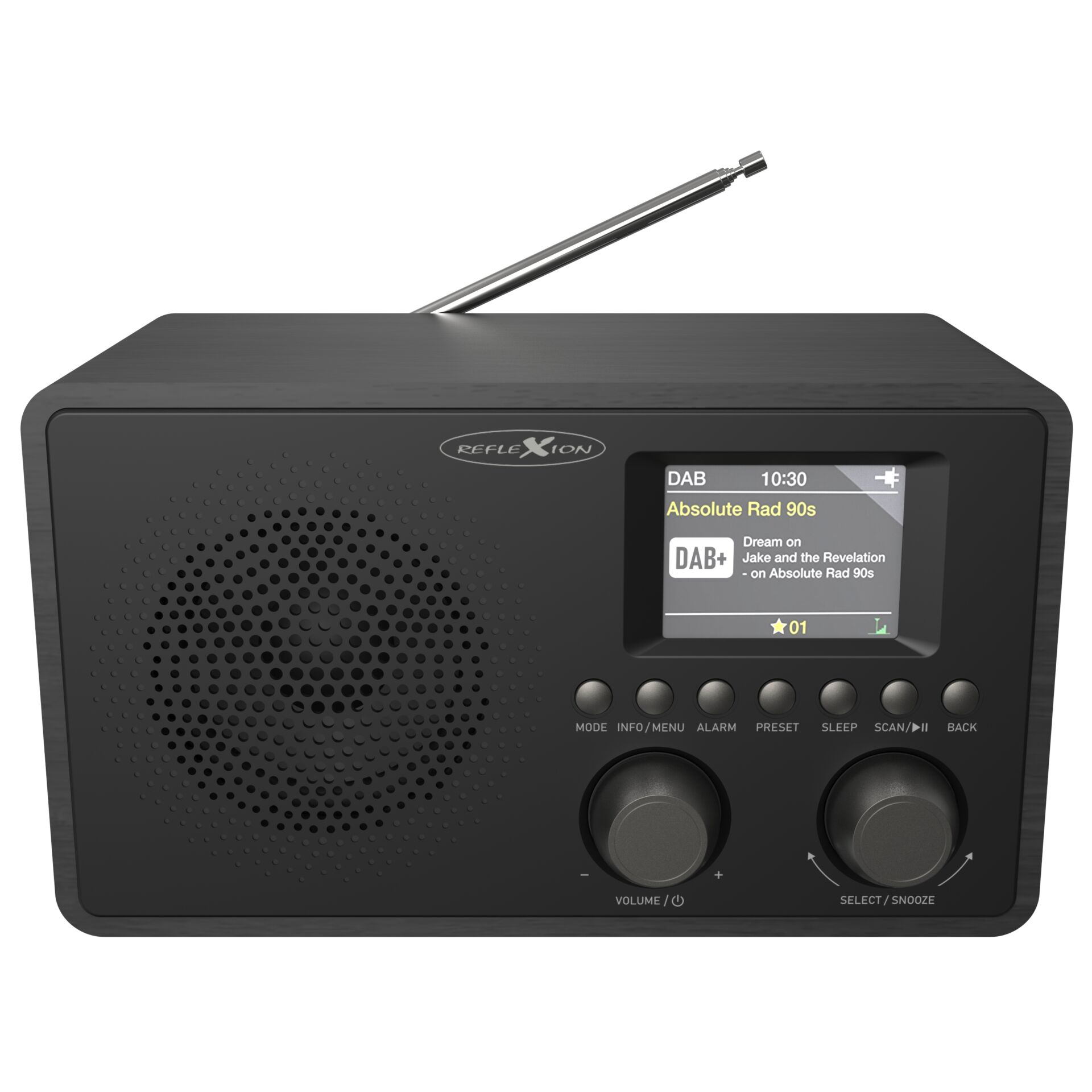 Radio, DAB, Lautsprecher, Display, Antenne