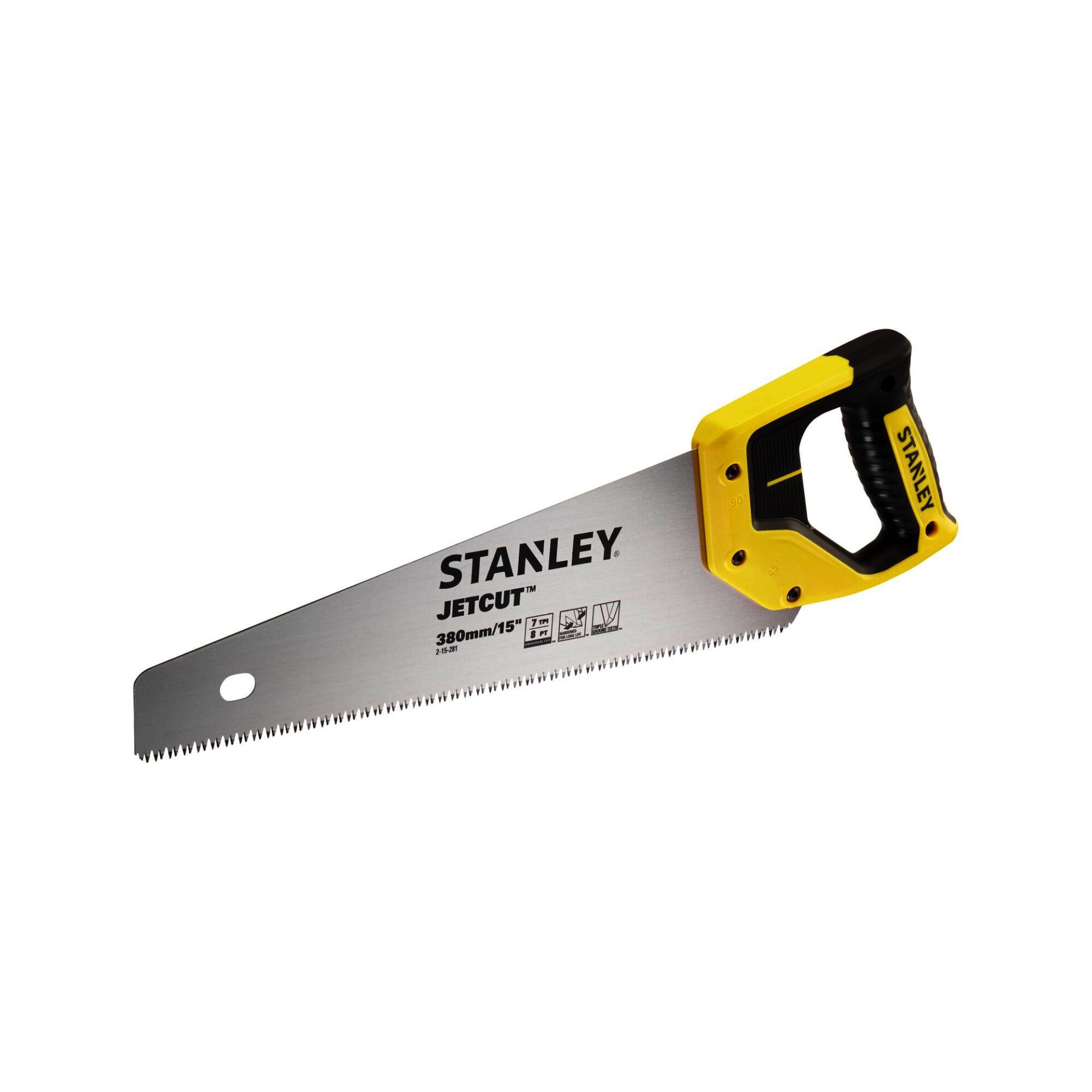 handsaw, jigsaw, stahlklinge, gelber griff, stanley