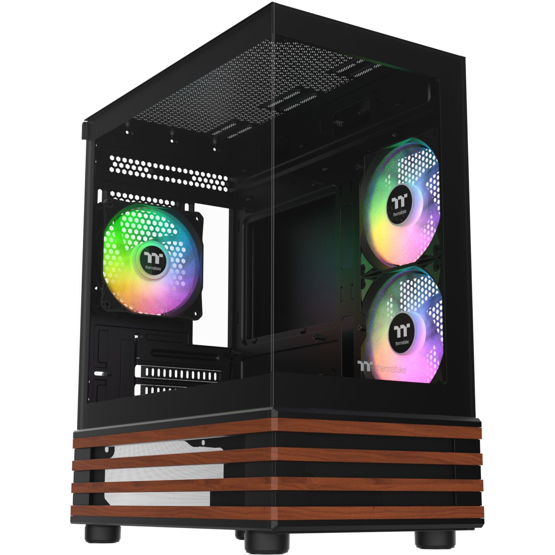 PC-Gehäuse, Glassgehäuse, RGB-Lüfter, mittelgroß, Seitenfenster