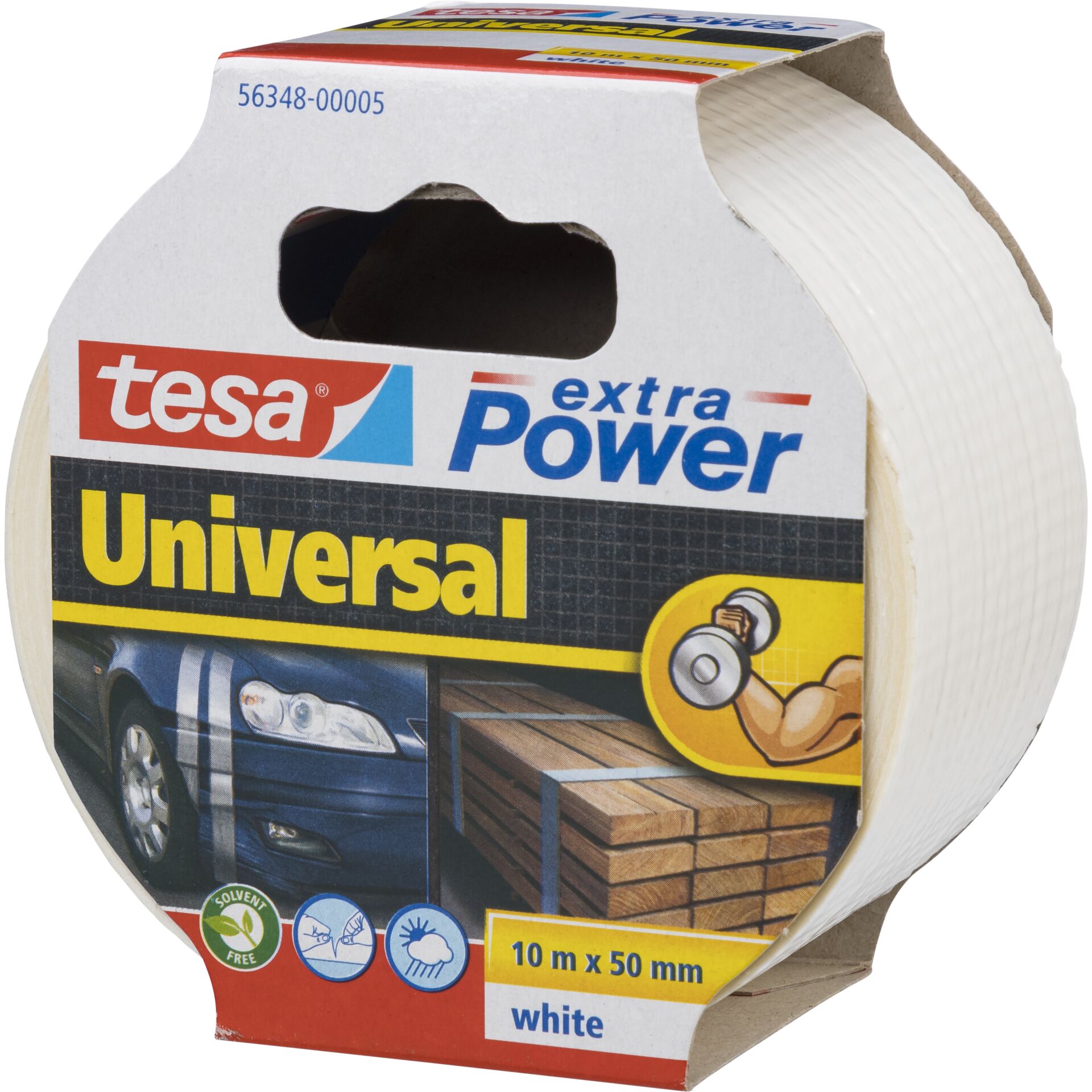 Tesa Gewebekleb. Uni 10m x 50mm  extra Power silber 56348