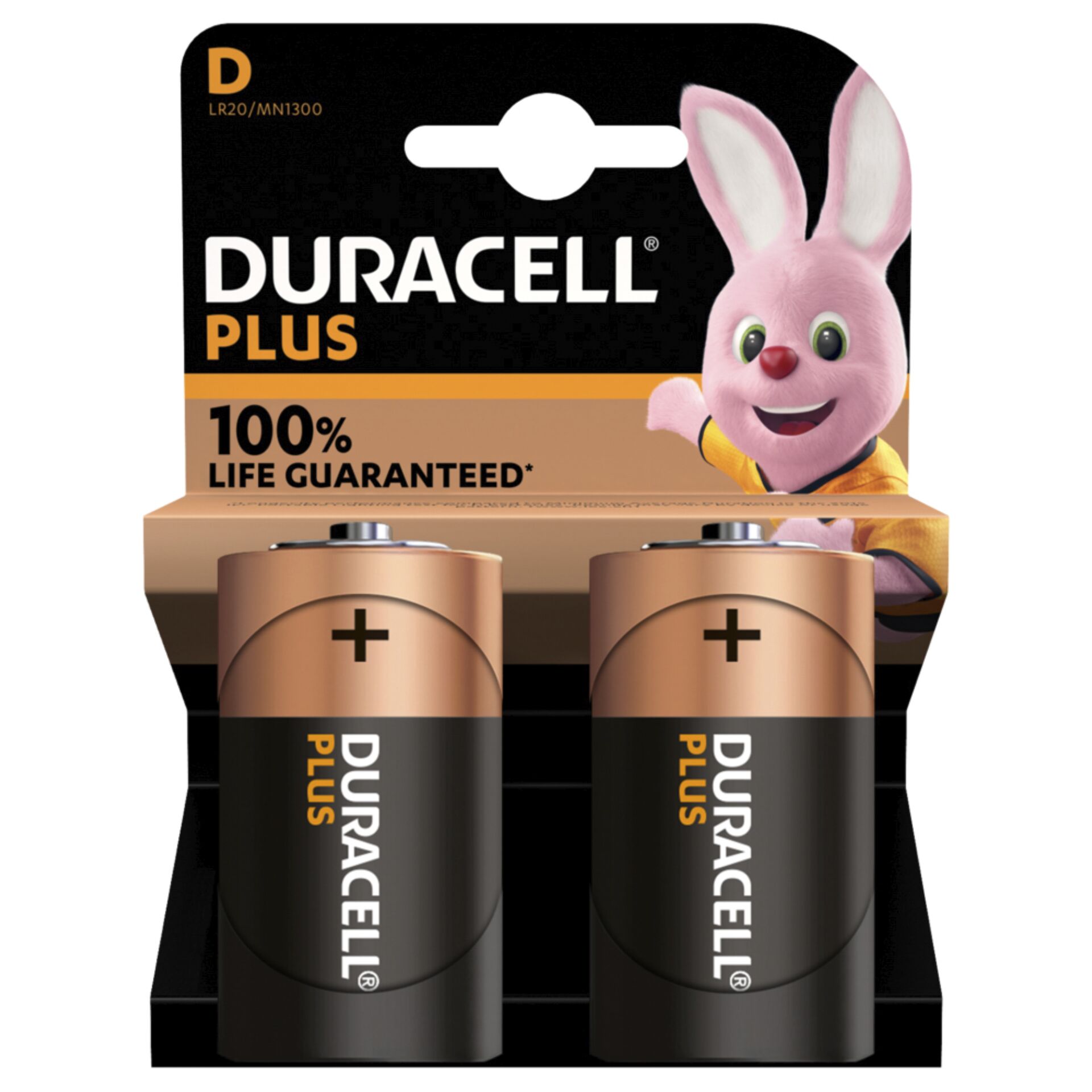 1x2 Duracell Plus Mono D  MN1300 LR20 1,5V