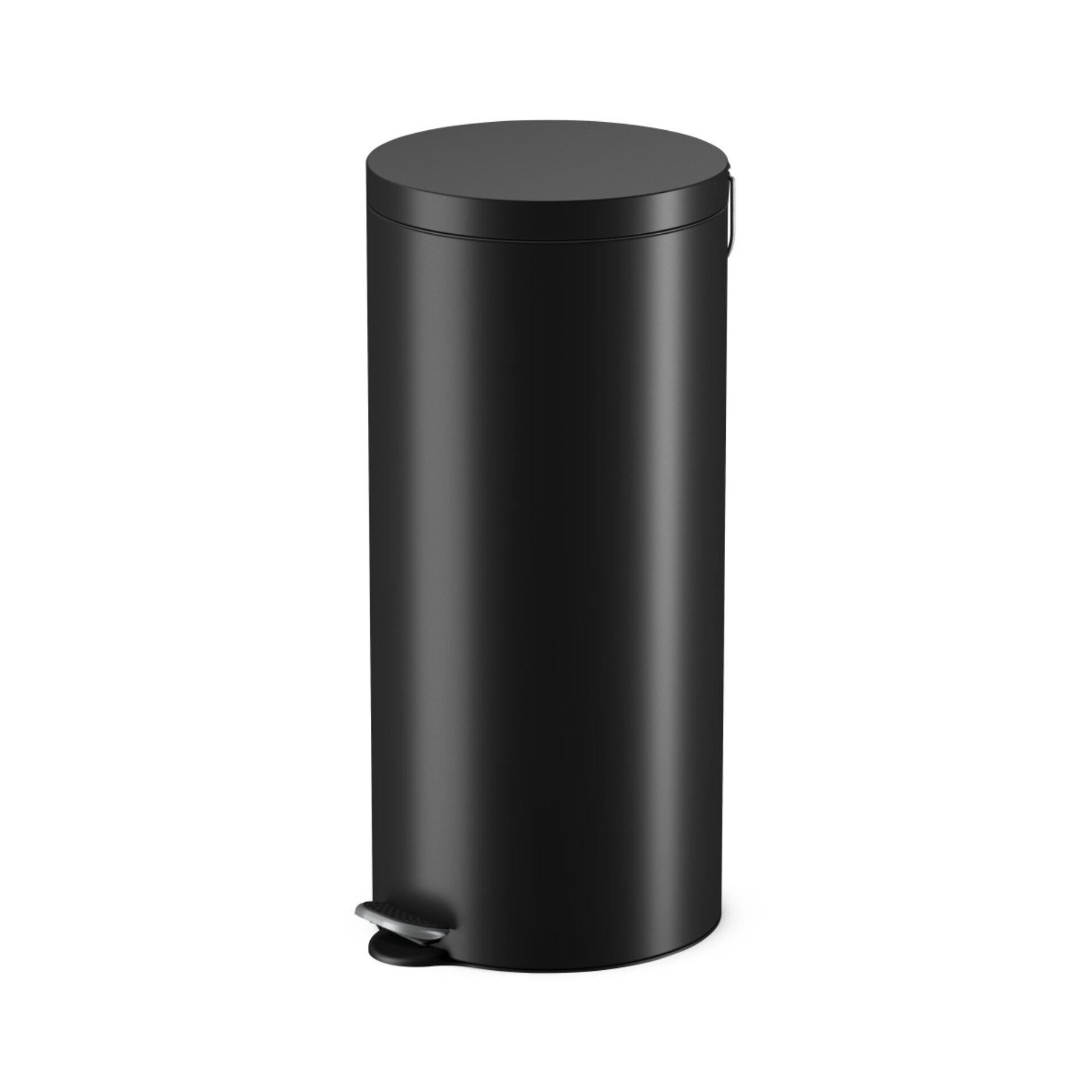 Mülleimer, Abfalleimer, Pedalabfuhr, Stainless Steel, schwarz