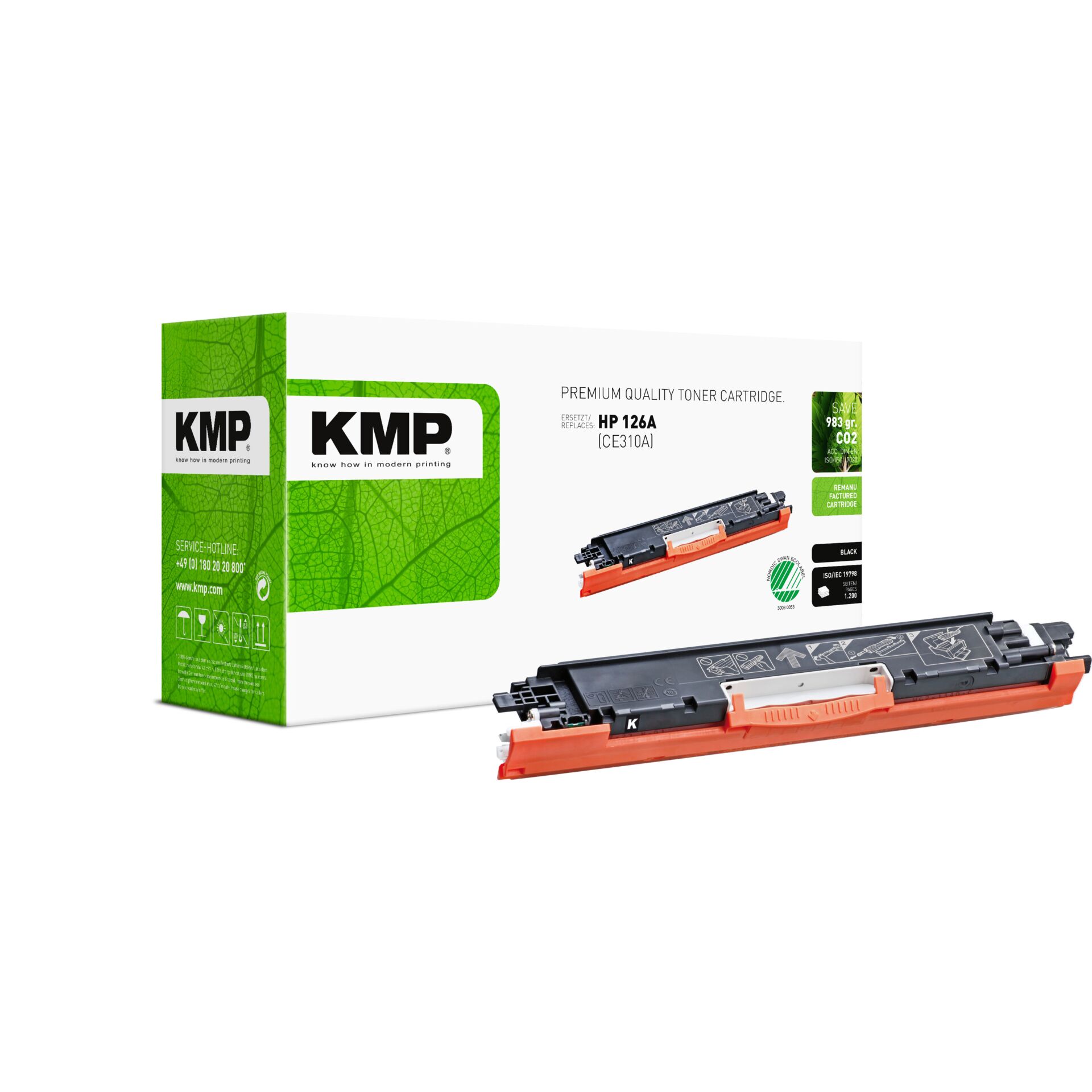 Tonerpatrone, HP 126A, KMP, Lasertoner, Kombipack