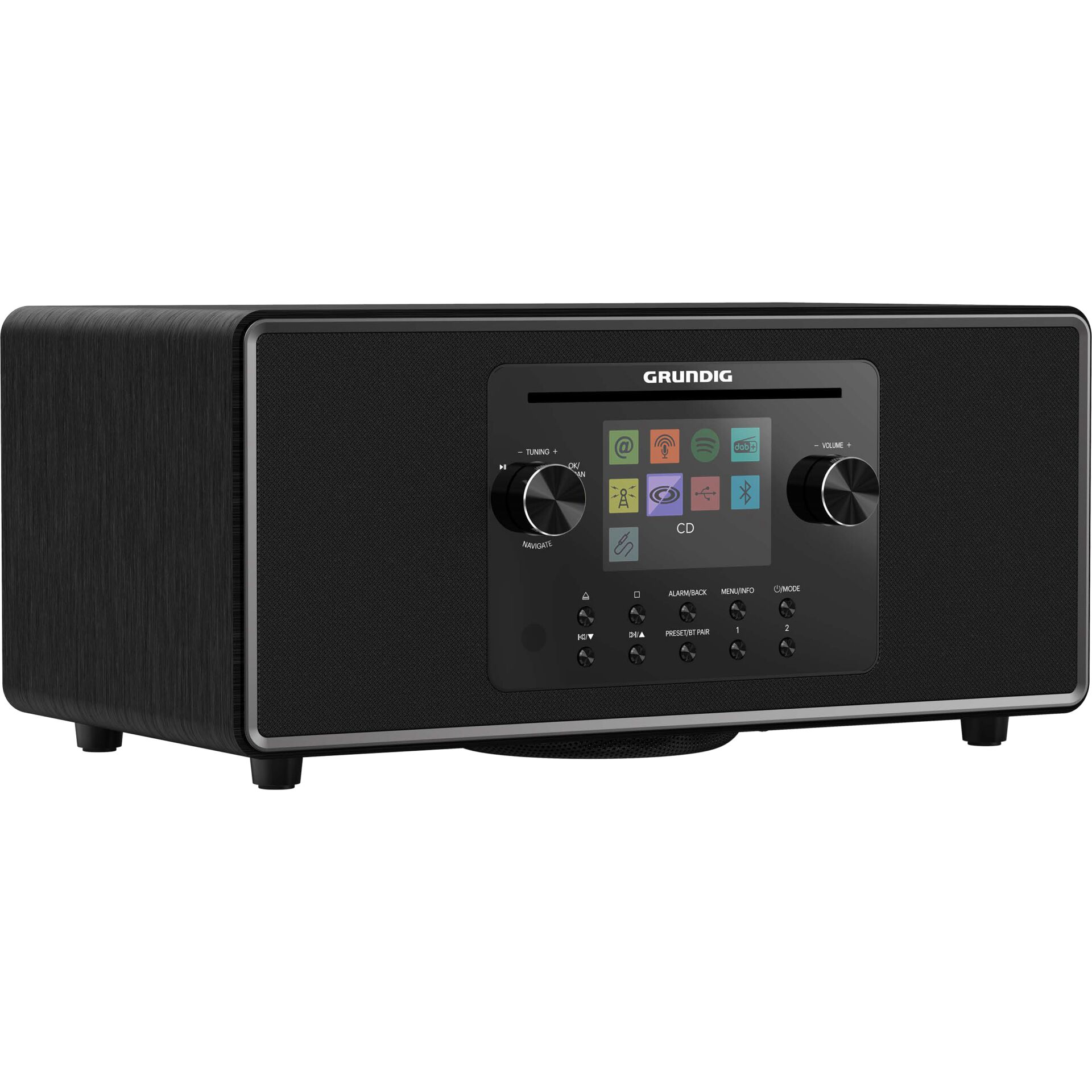 radio, stereo, CD-Player, Touchscreen, Holzoptik