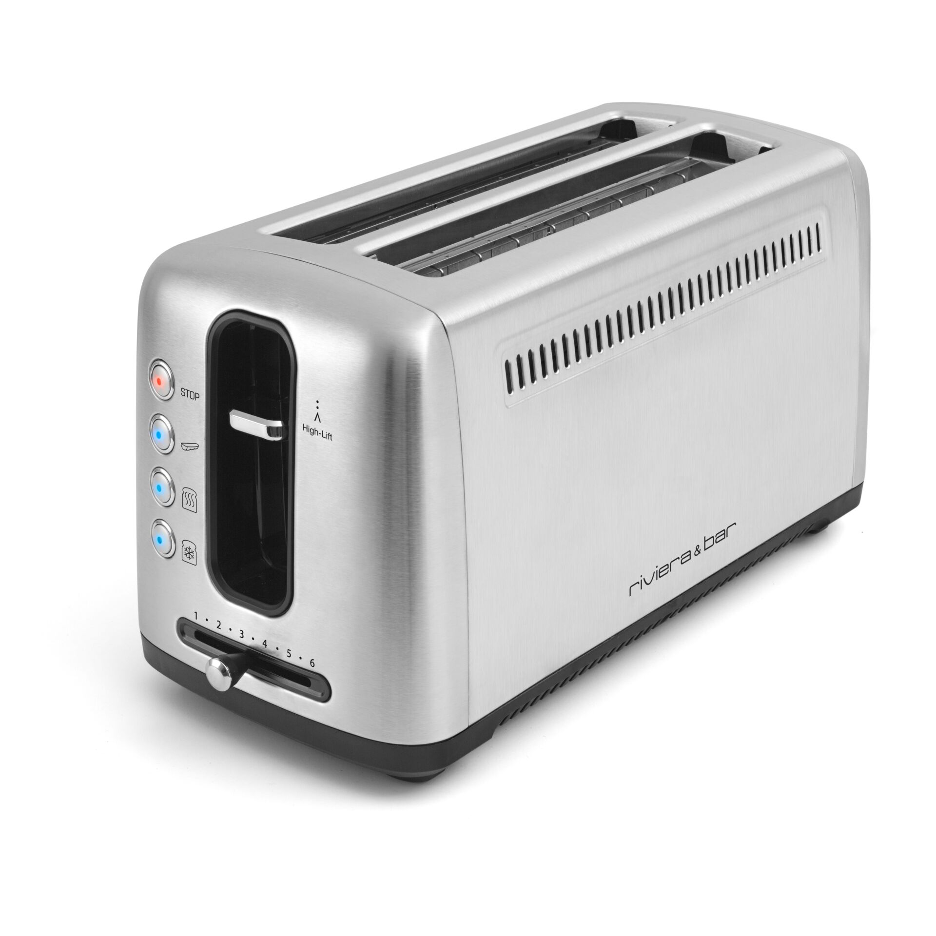 Toaster, Toaster-Slicer, 4-slice, Edelstahl, Schiebehebel