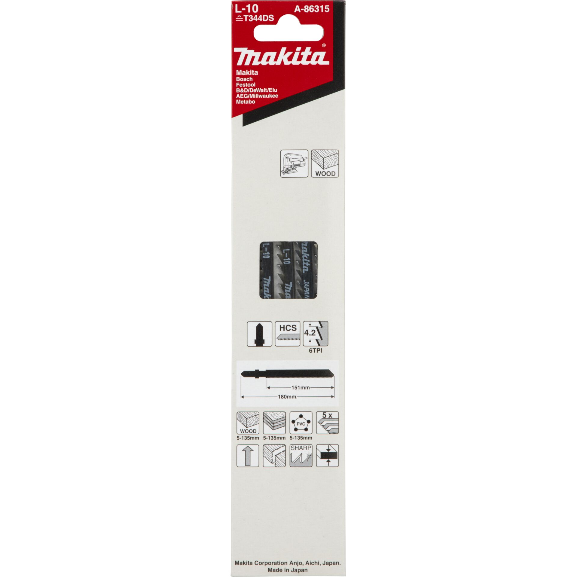 Makita Stichsägeblatt L-10