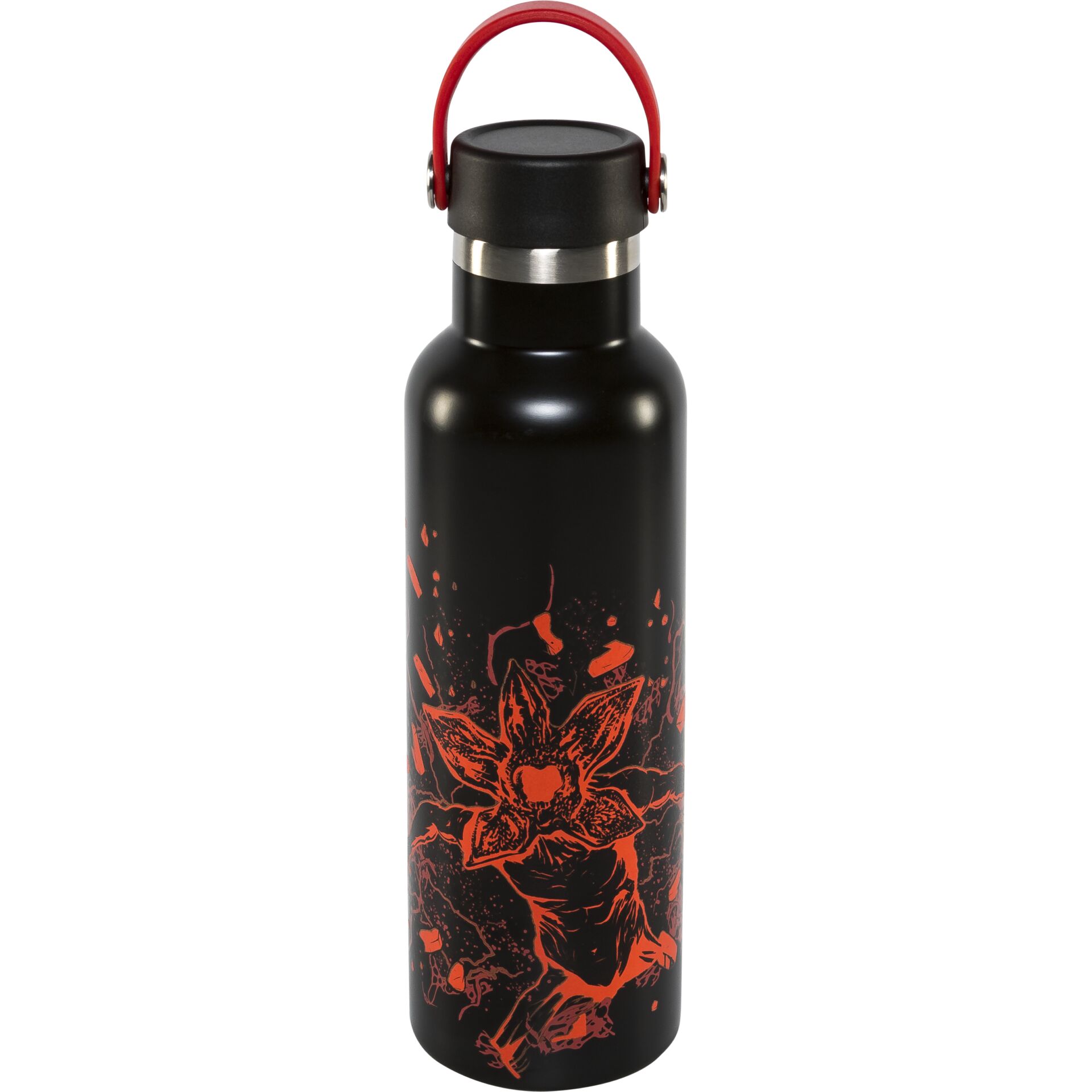 Flasche, Wasserdicht, Aluminium, Schwarz, Blumenmuster