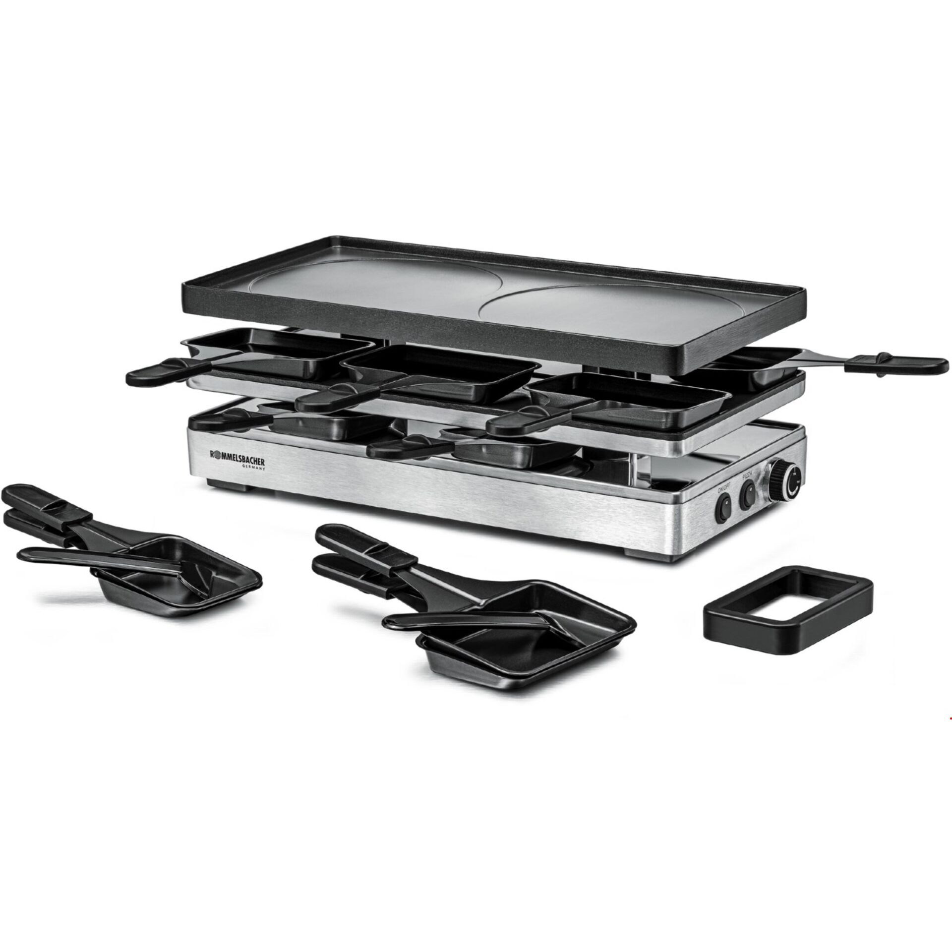 Kontaktgrill, Elektrischer Grill, Mehrfachpfanne, Edelstahl, Grillset