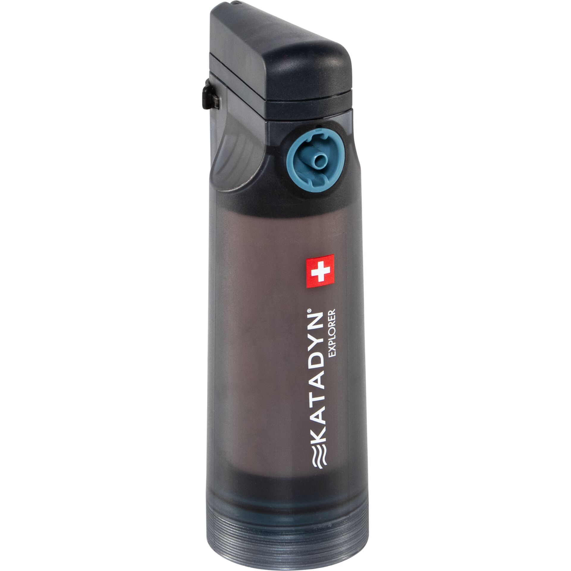 Trinkflasche, Aluminium?, Kunststoff?, Schweizer Flagge, Explorer