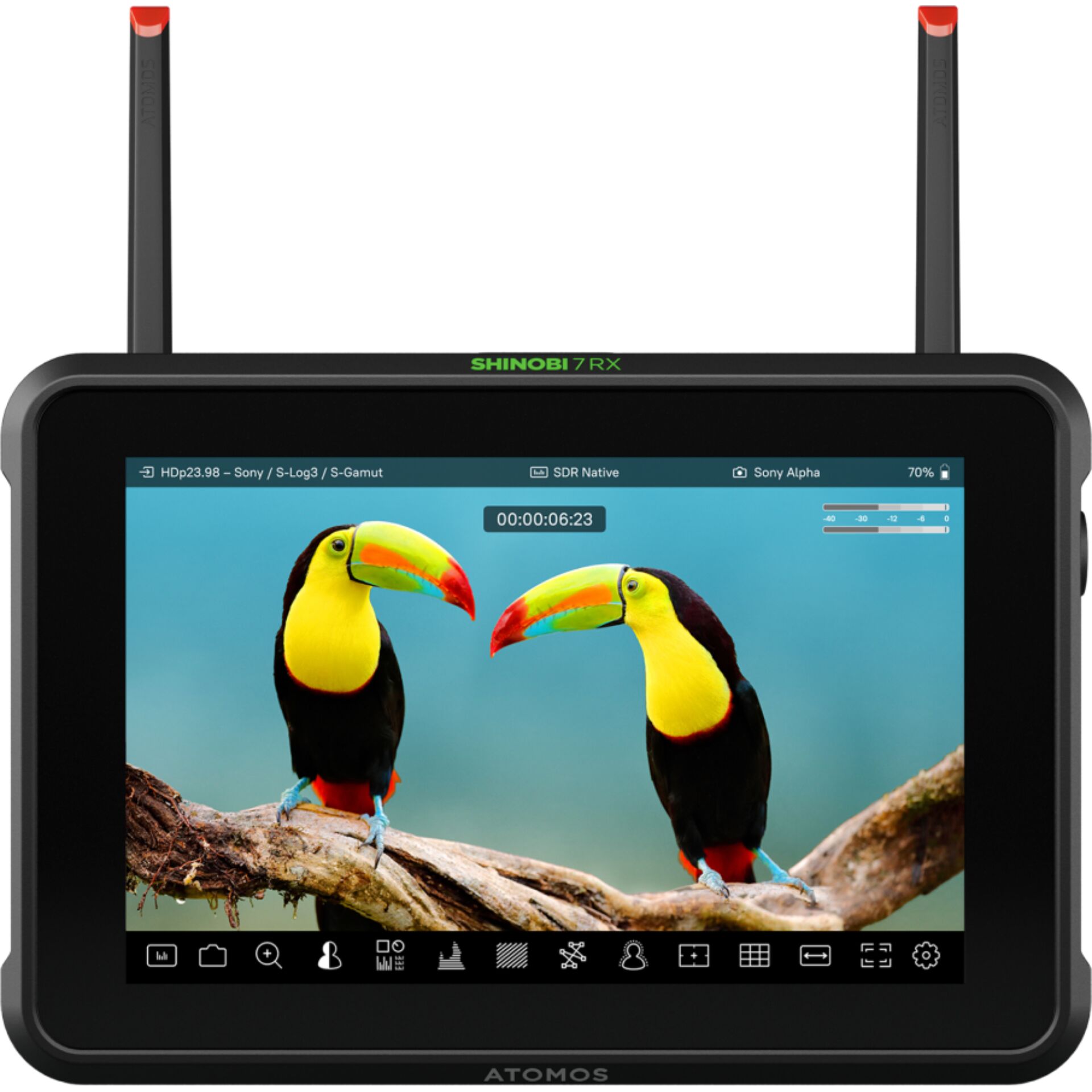 Monitor, Feldmonitor, Video-Monitor, Touchscreen, Zwei-Antennen